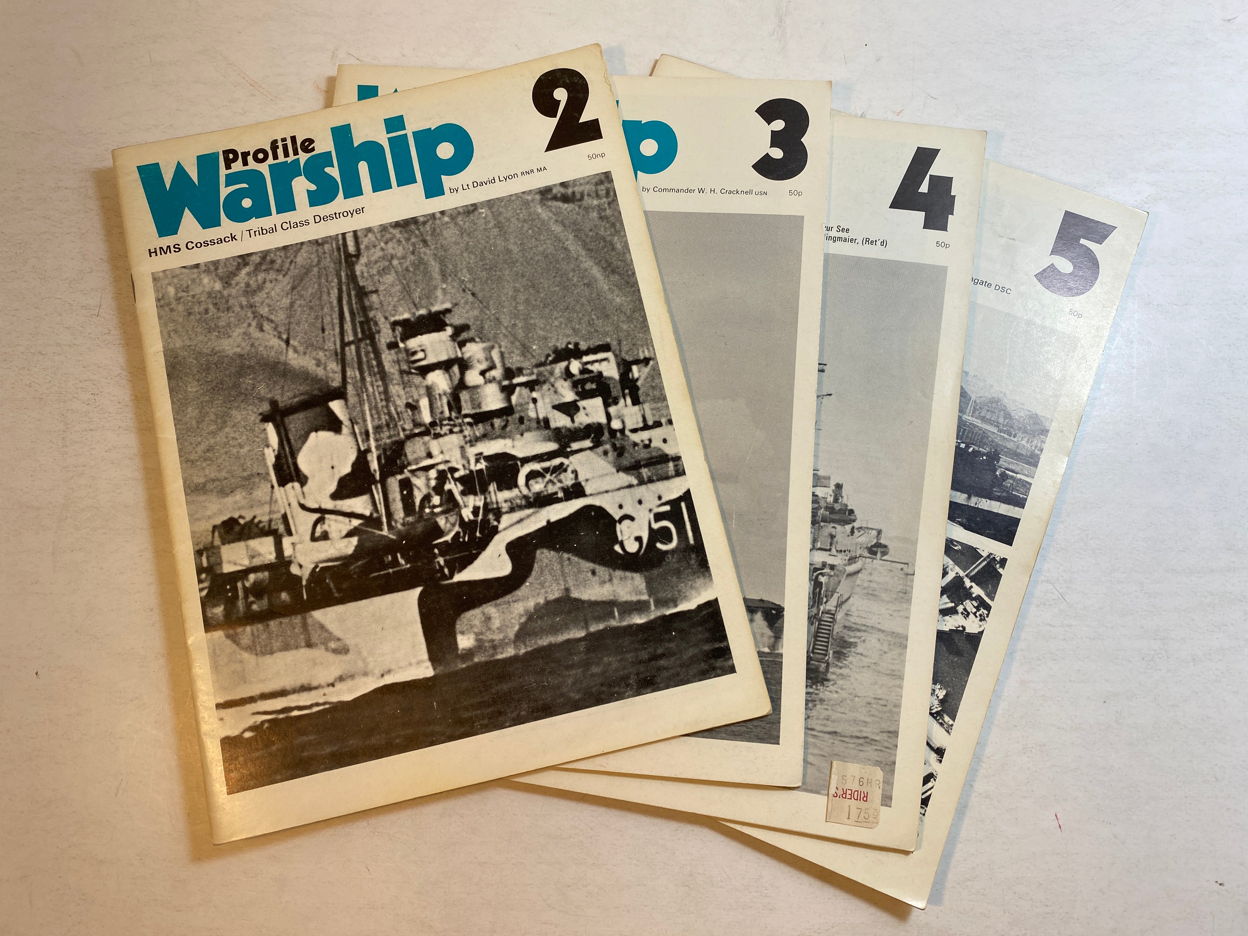 Lot of 4 Profile Warship 2, 3, 4, 5 1970-1971