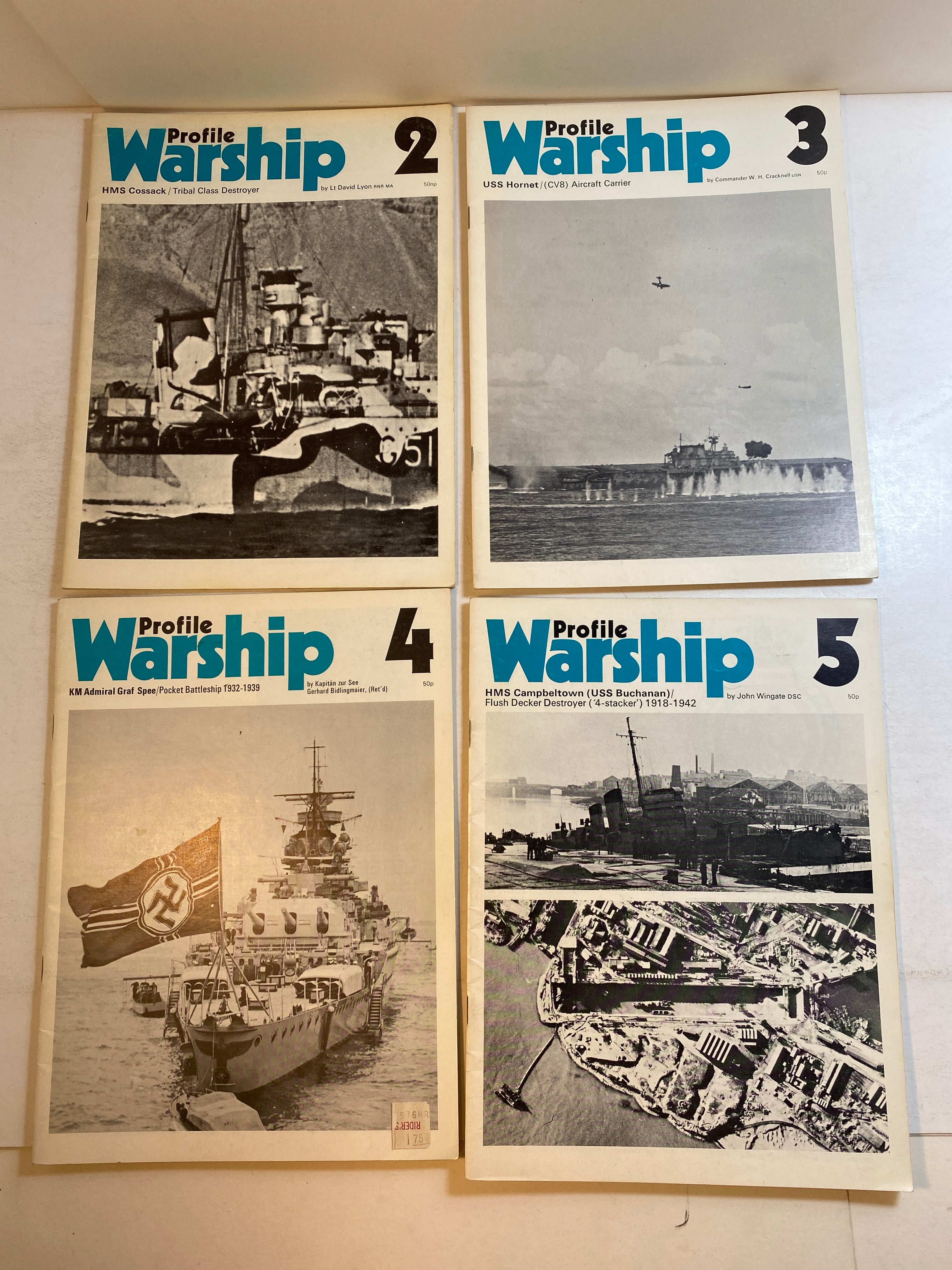 Lot of 4 Profile Warship 2, 3, 4, 5 1970-1971