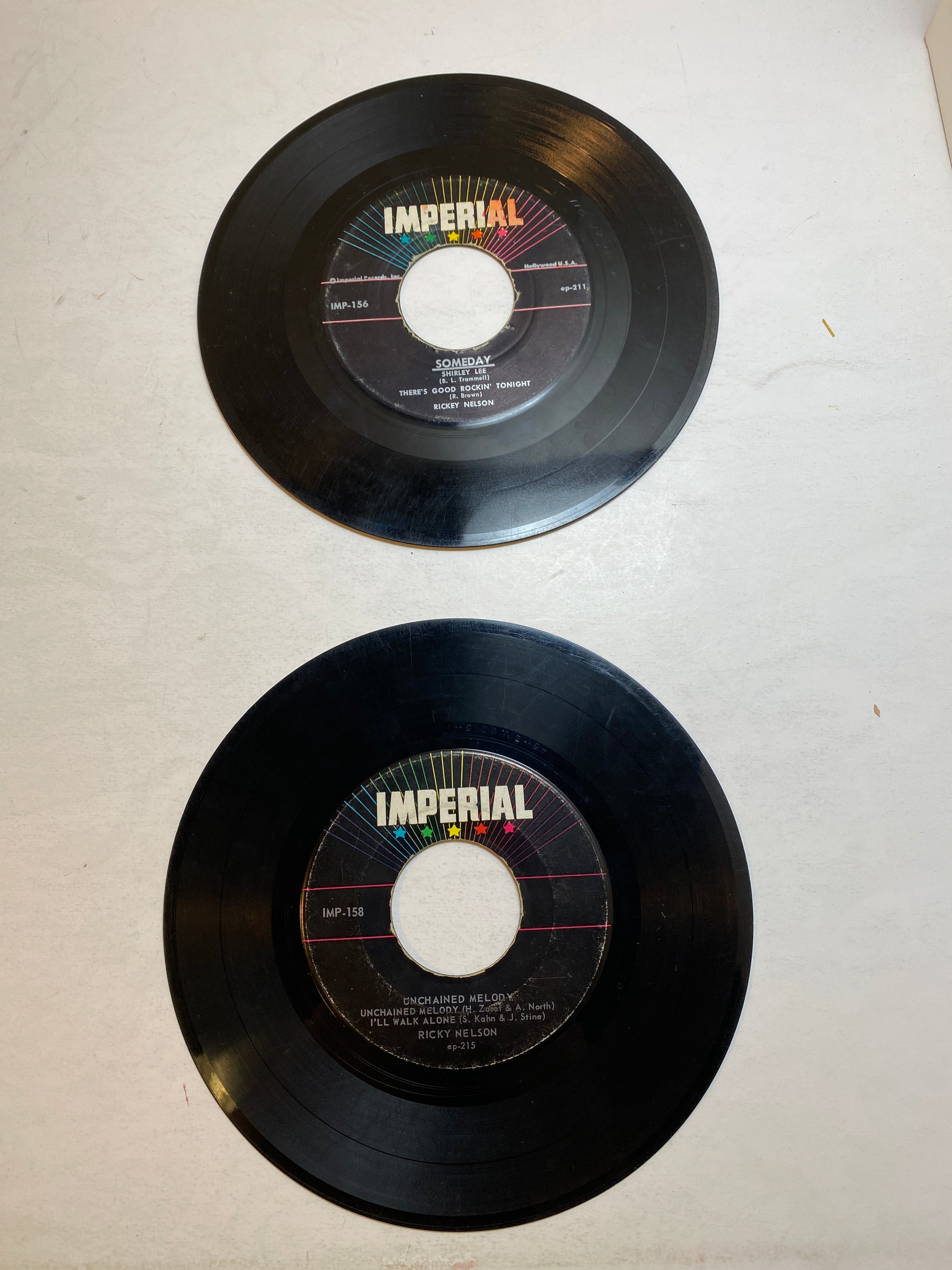 Lot of 4 Ricky Nelson 45 Records and Sleeves