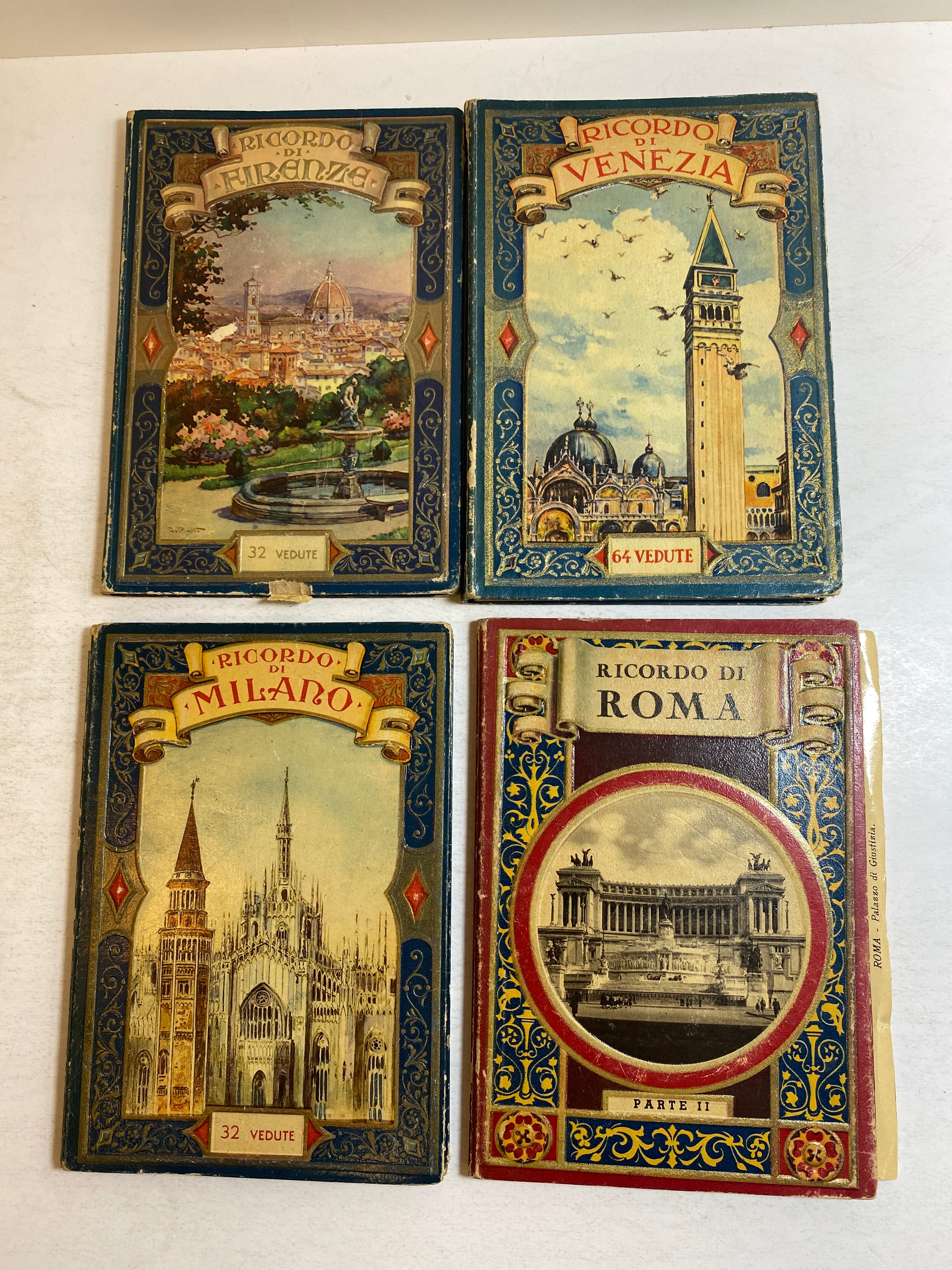 Lot of 4 Ricordo Vintage Photography Books Milan Rome Venice 1940s