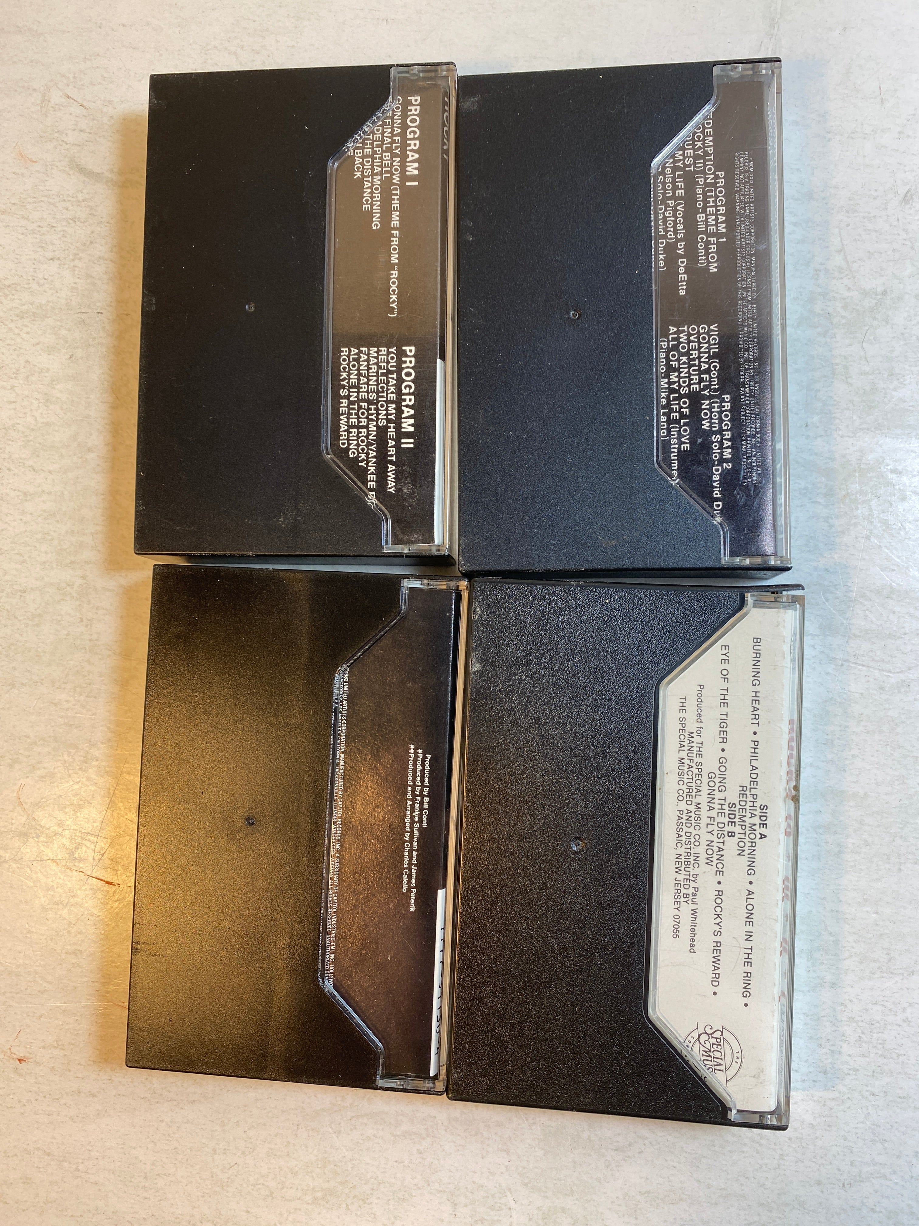 Lot of 4 Rocky Movie Cassette Tape Soundtracks