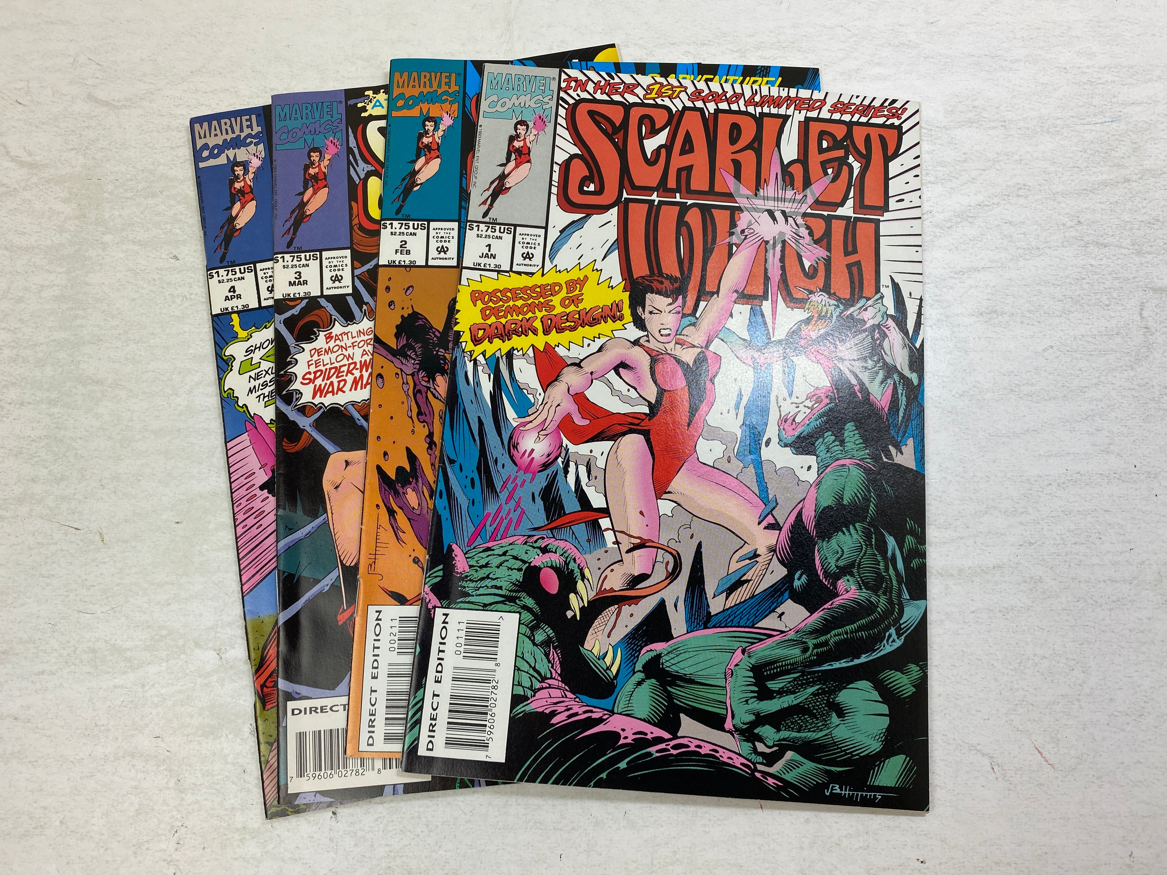 Lot of 4 Scarlet Witch Marvel Comics 1993-1994