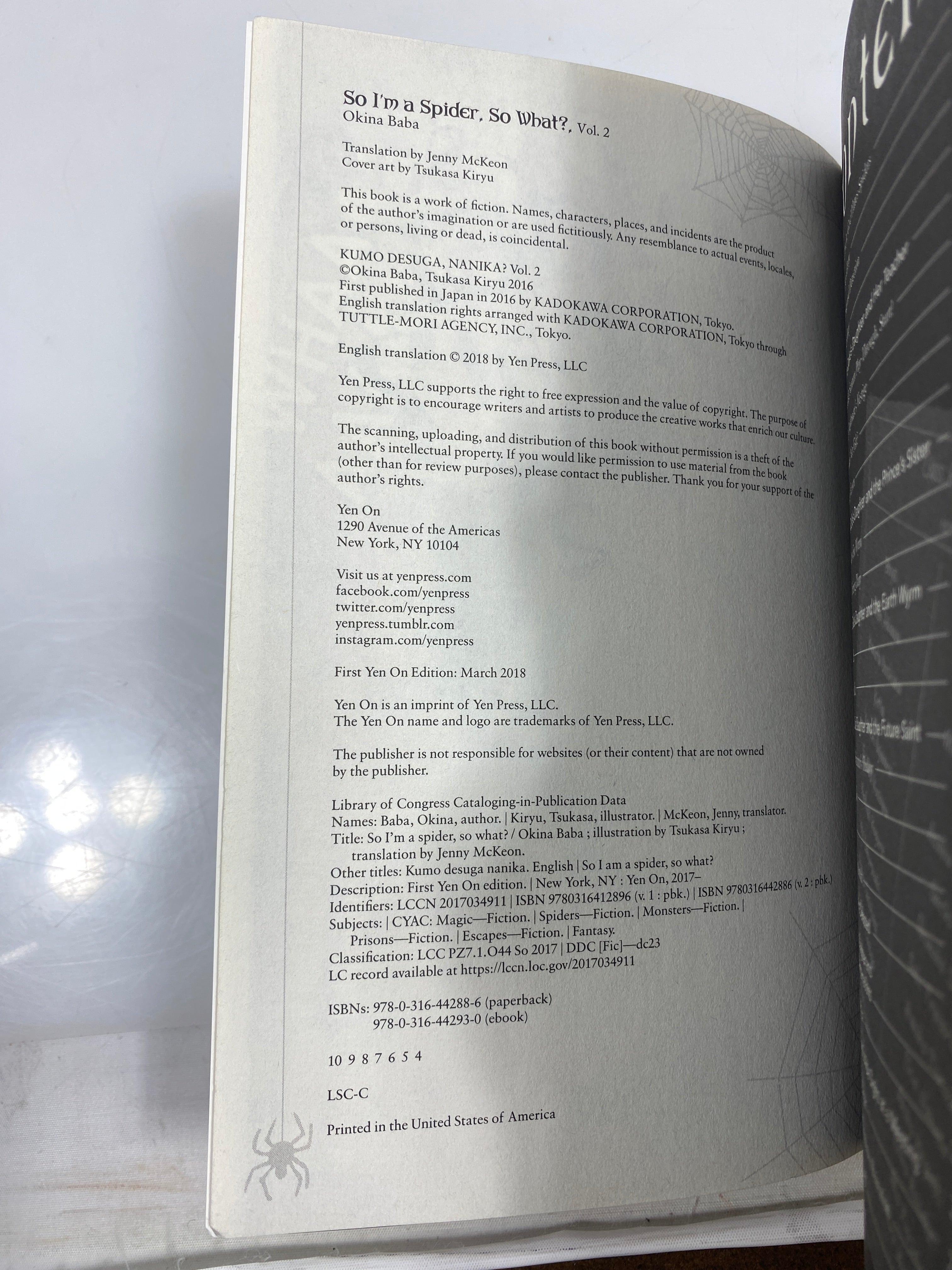 Lot of 4 So I'm a Spider So What?  Light Novel vols 1,2,3,4  2017-2018 SC