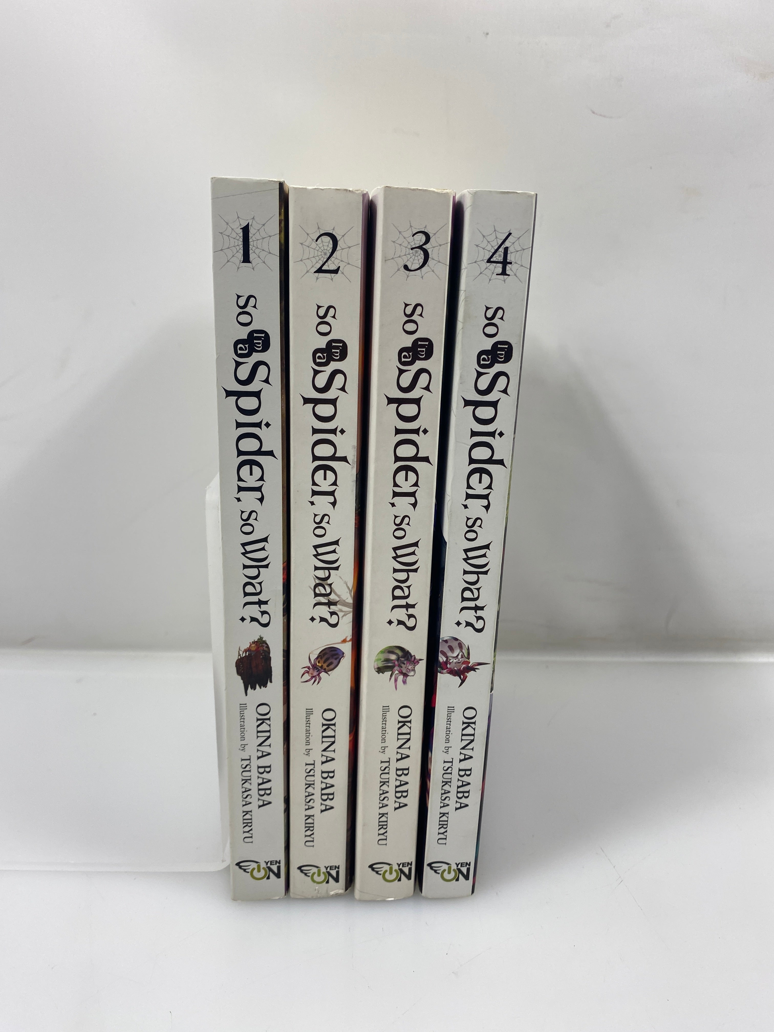 Lot of 4 So I'm a Spider So What?  Light Novel vols 1,2,3,4  2017-2018 SC
