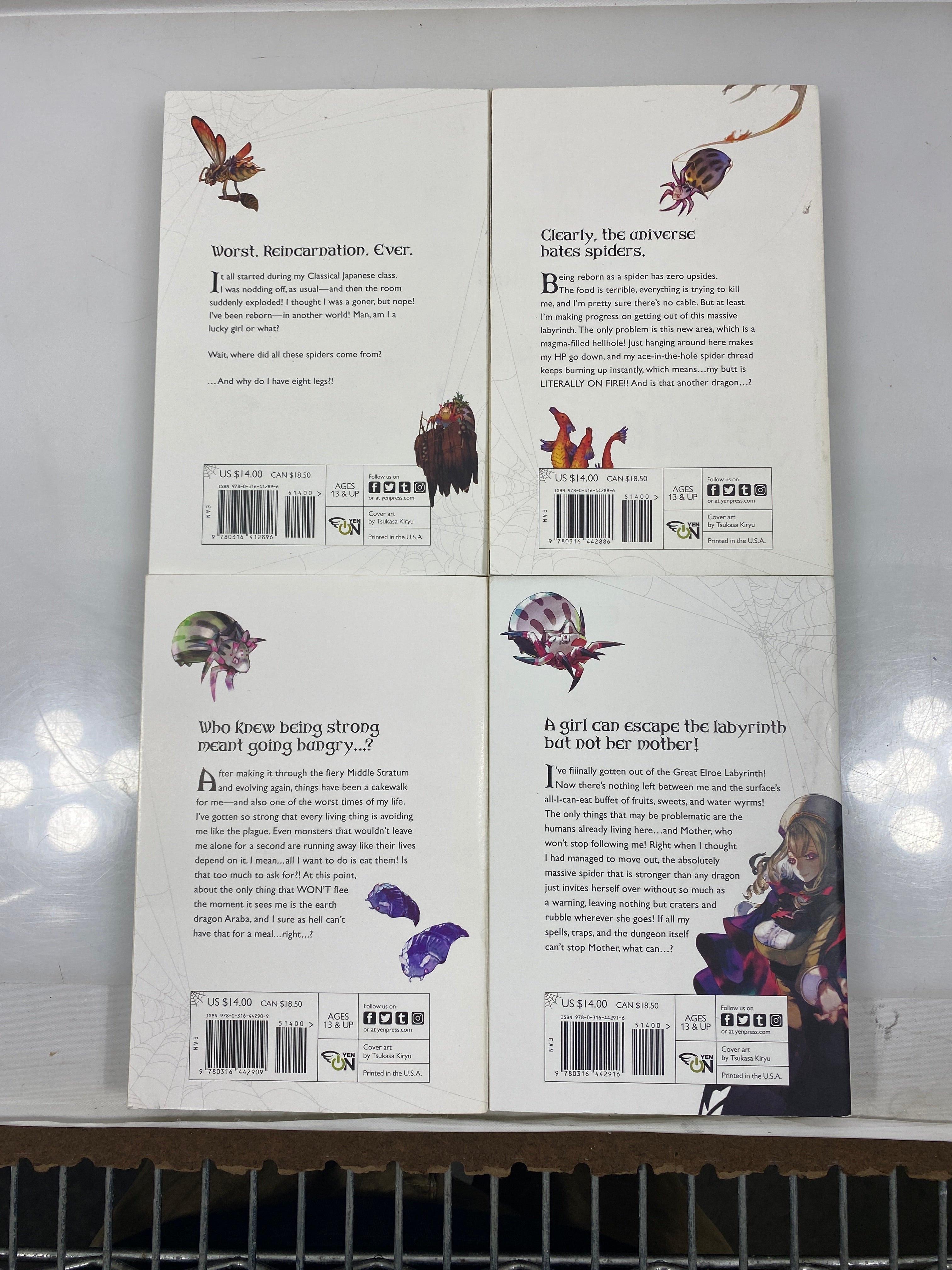 Lot of 4 So I'm a Spider So What?  Light Novel vols 1,2,3,4  2017-2018 SC
