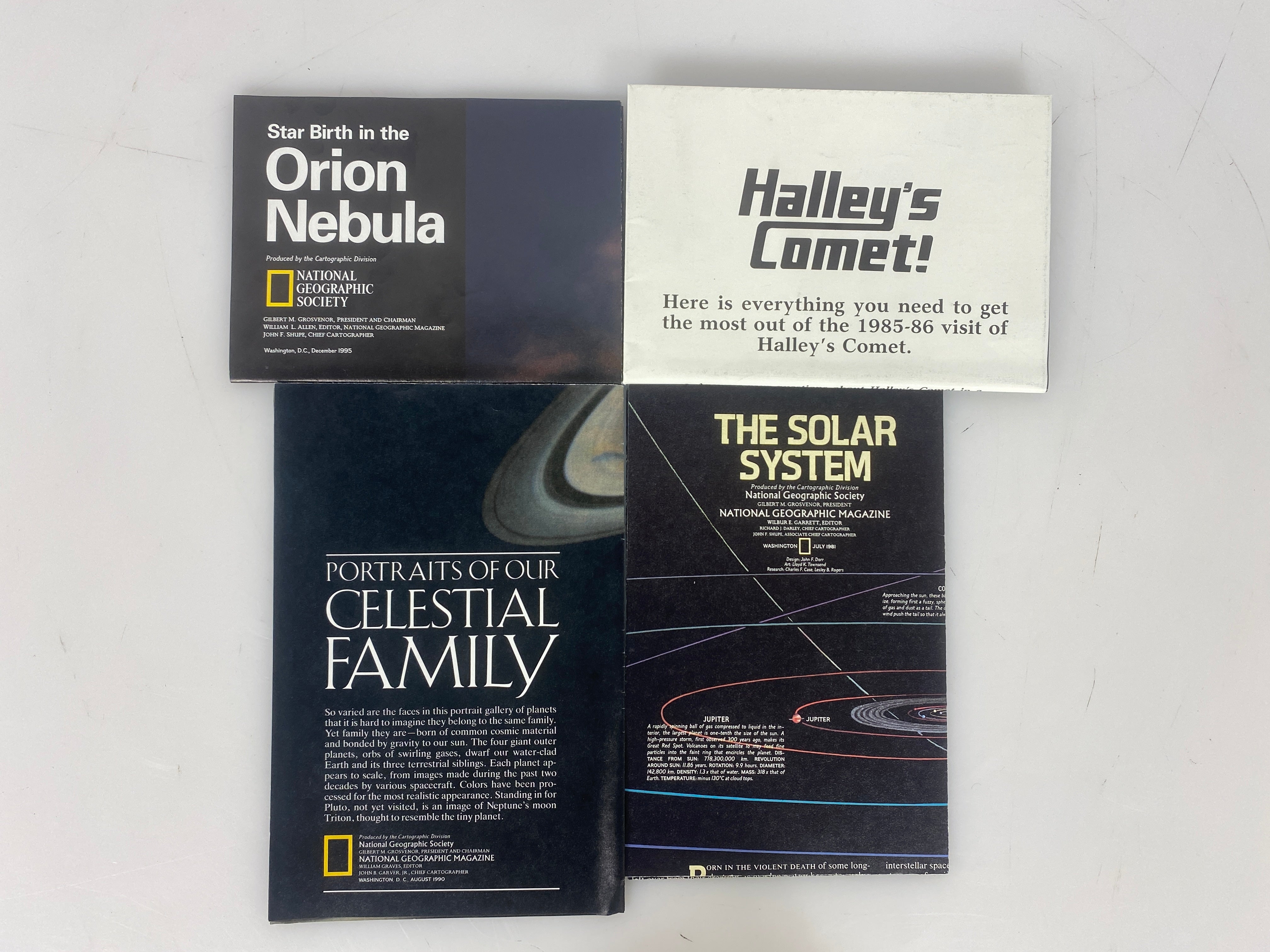 Lot of 4 Space Wall Posters; National Geographic & Astromedia Corp.