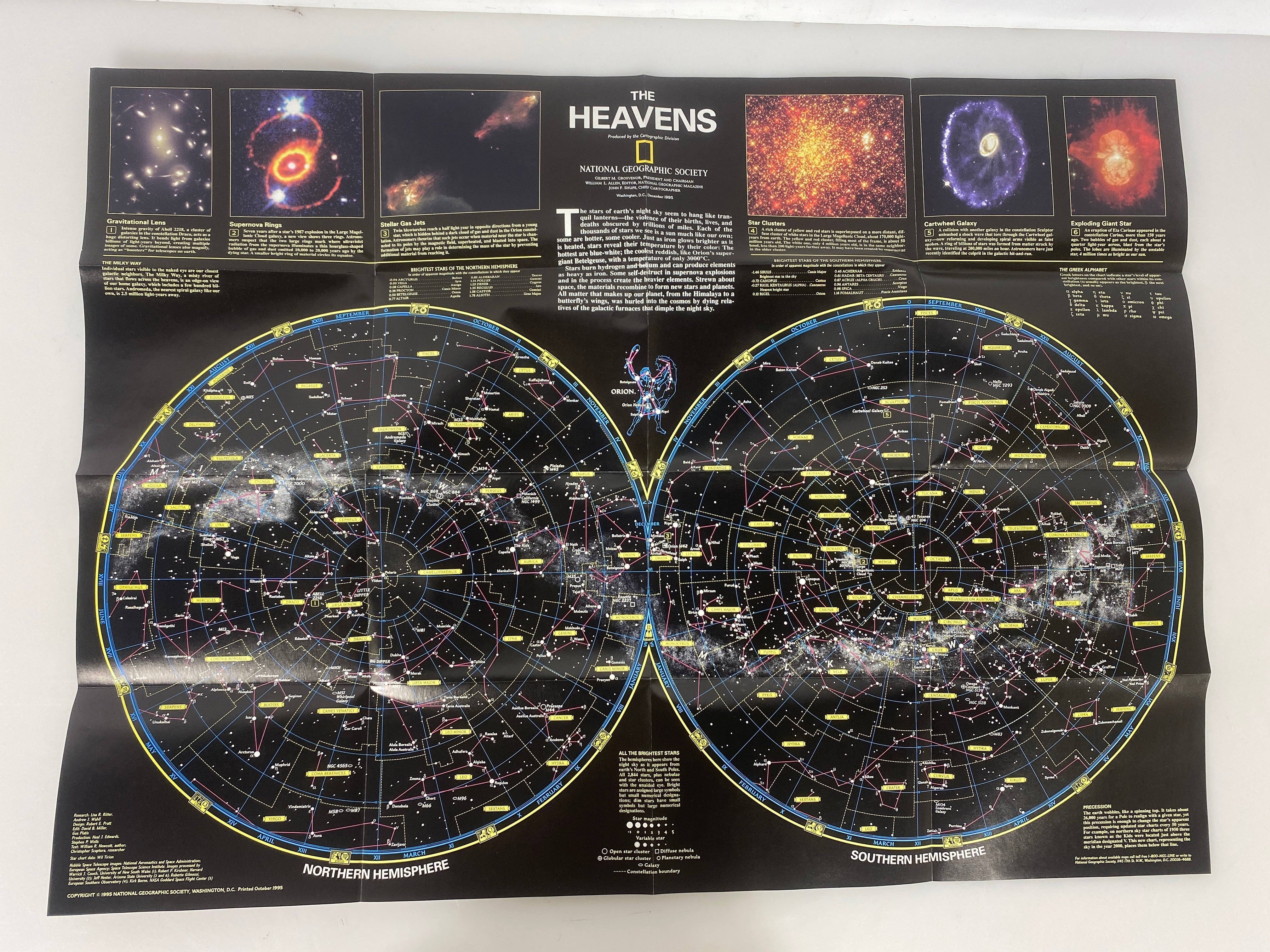 Lot of 4 Space Wall Posters; National Geographic & Astromedia Corp.