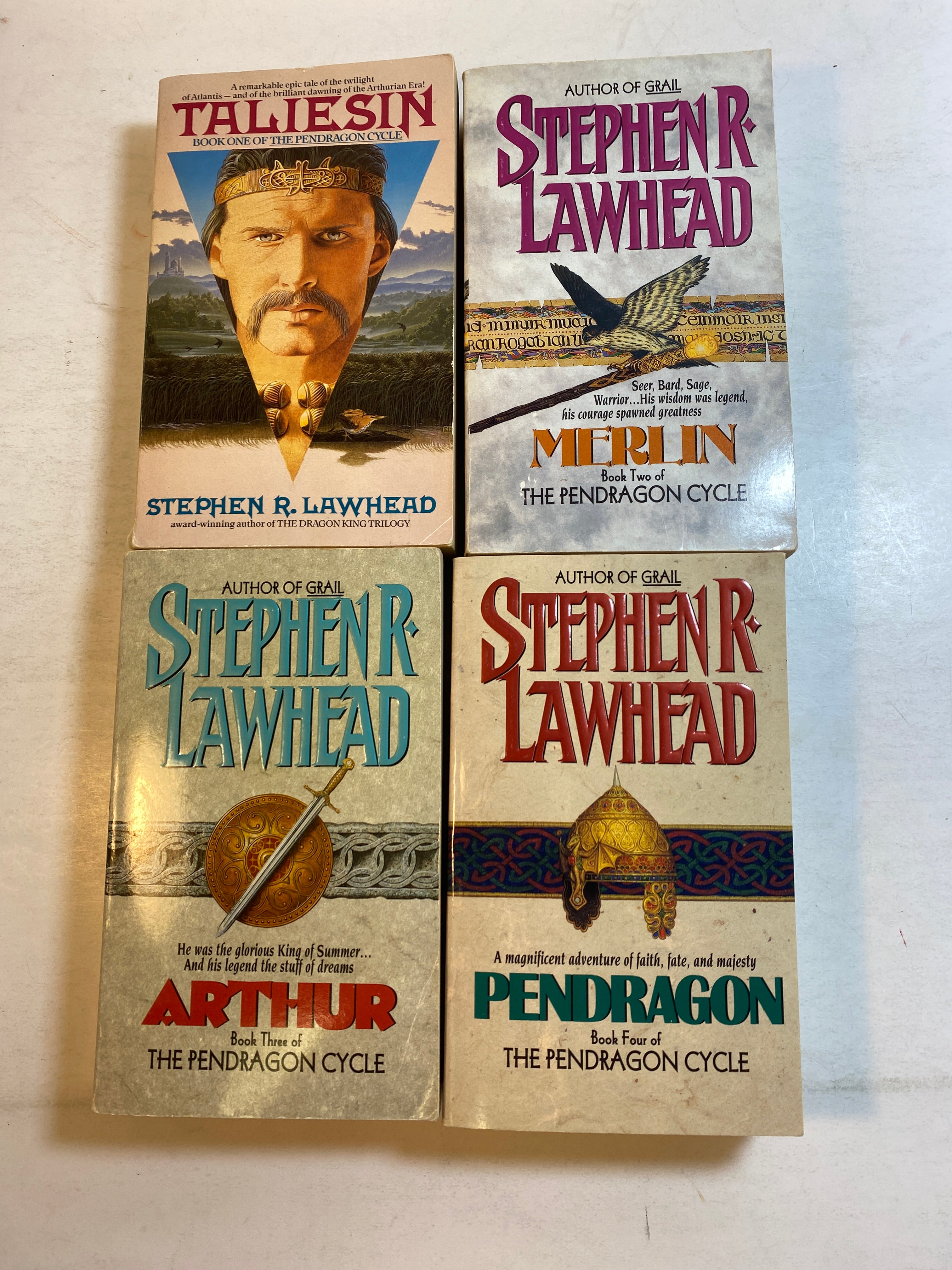 Lot of 4 Stephen Lawherd Fantasy Pendragon Paperbacks 1990-1995