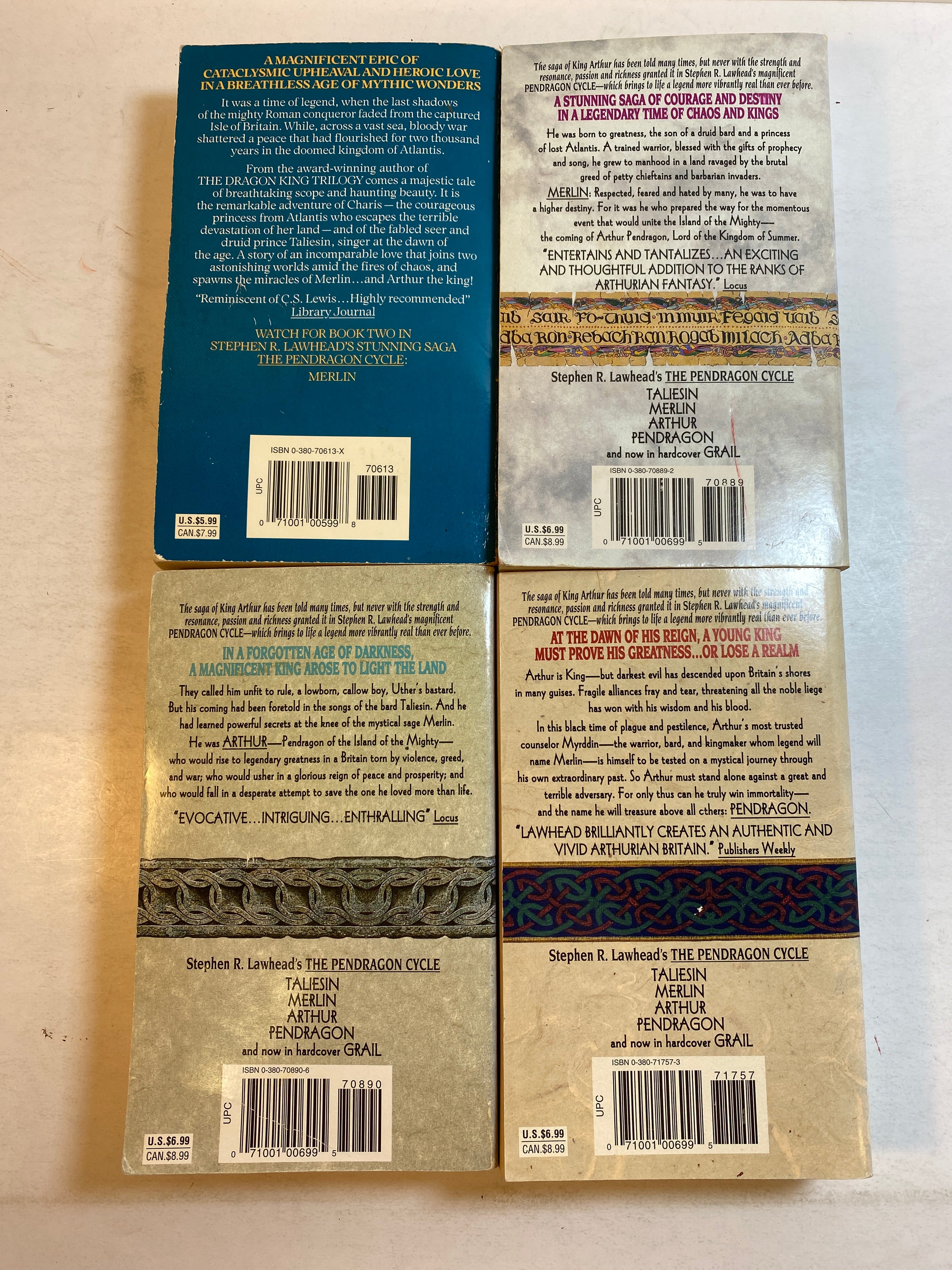 Lot of 4 Stephen Lawherd Fantasy Pendragon Paperbacks 1990-1995