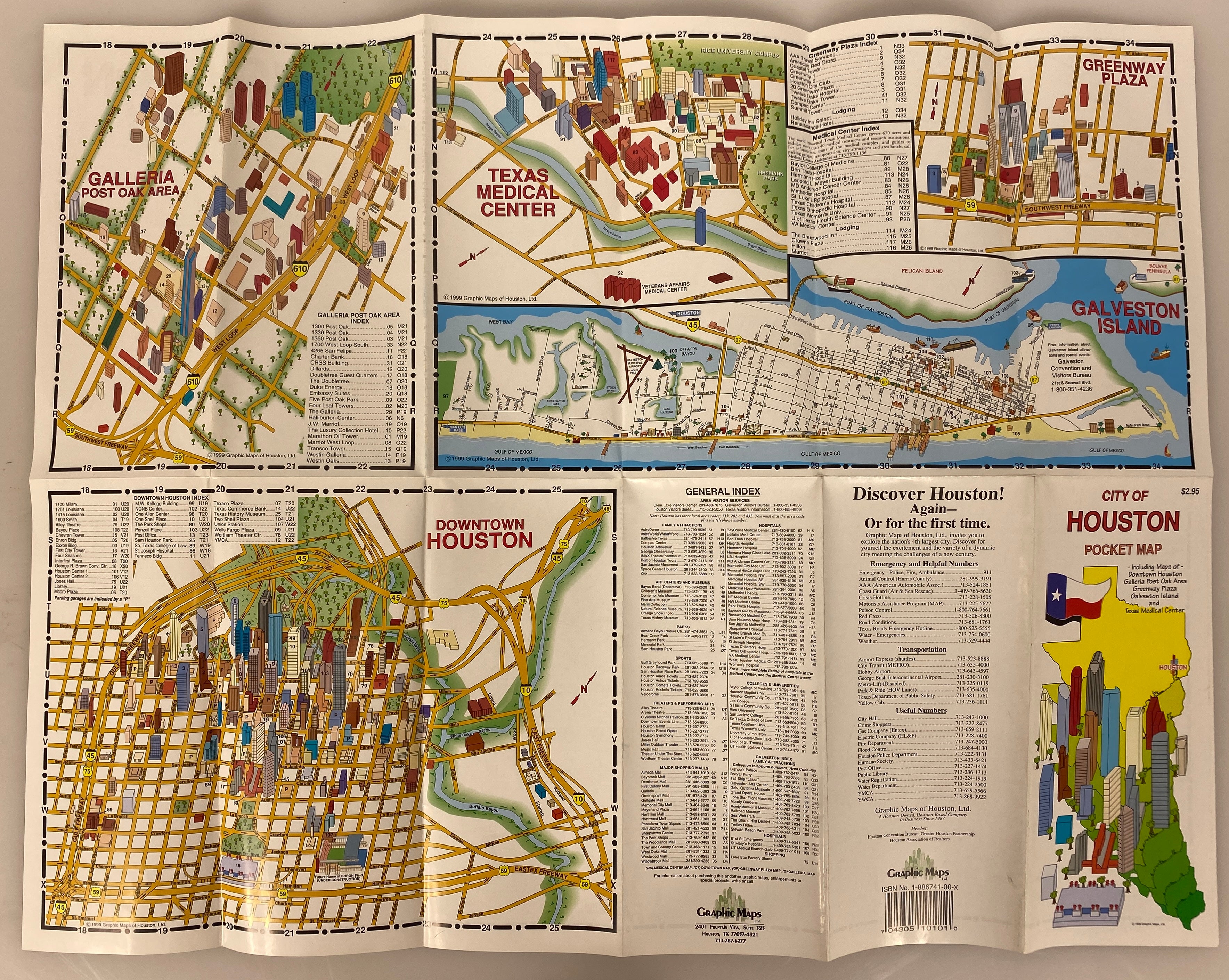 Lot of 4 Texas Maps incl Austin and Houston City Maps