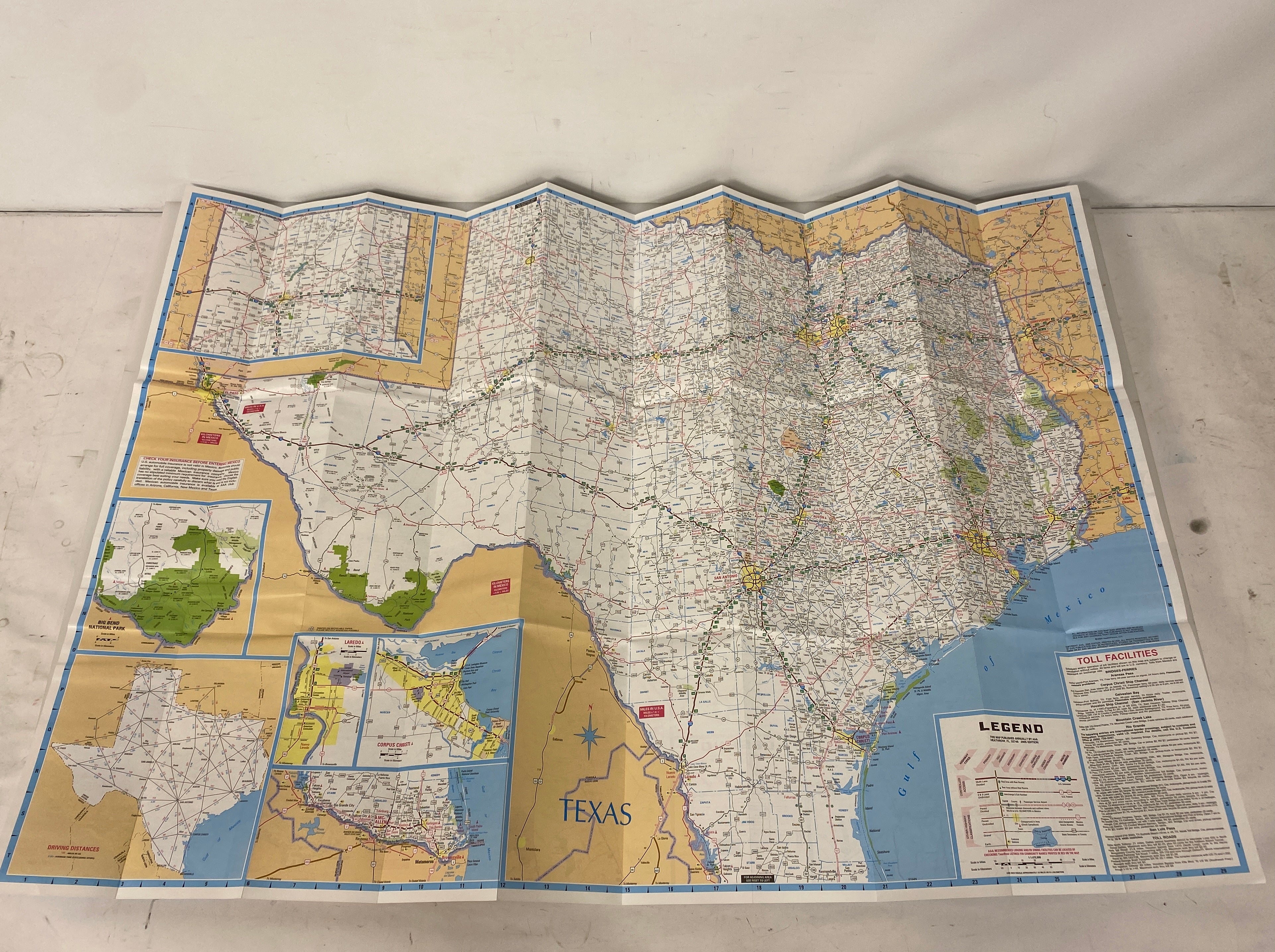 Lot of 4 Texas Maps incl Austin and Houston City Maps