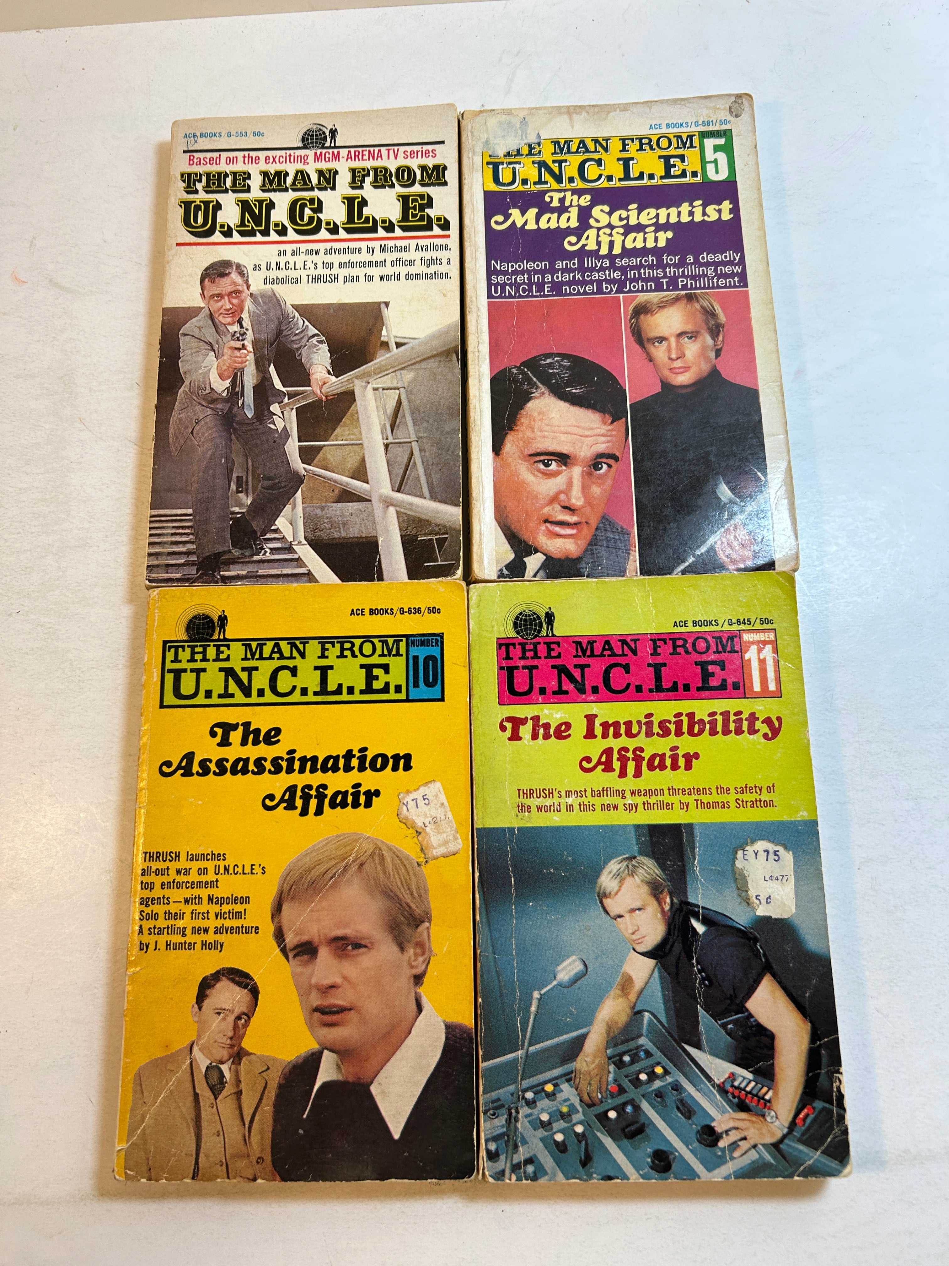 Lot of 4 The Man from U.N.C.L.E. Novels 1965-1967 SC