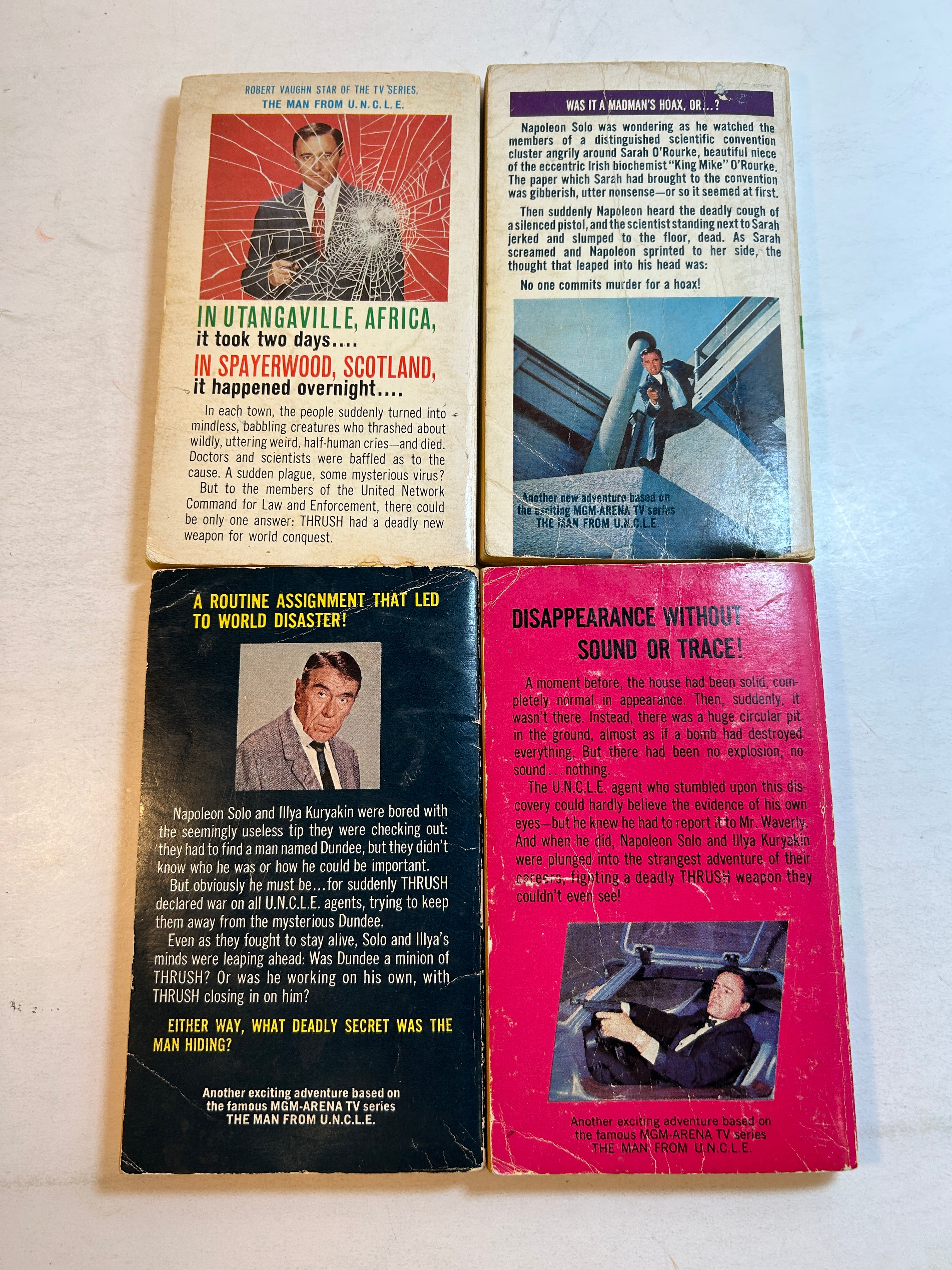 Lot of 4 The Man from U.N.C.L.E. Novels 1965-1967 SC