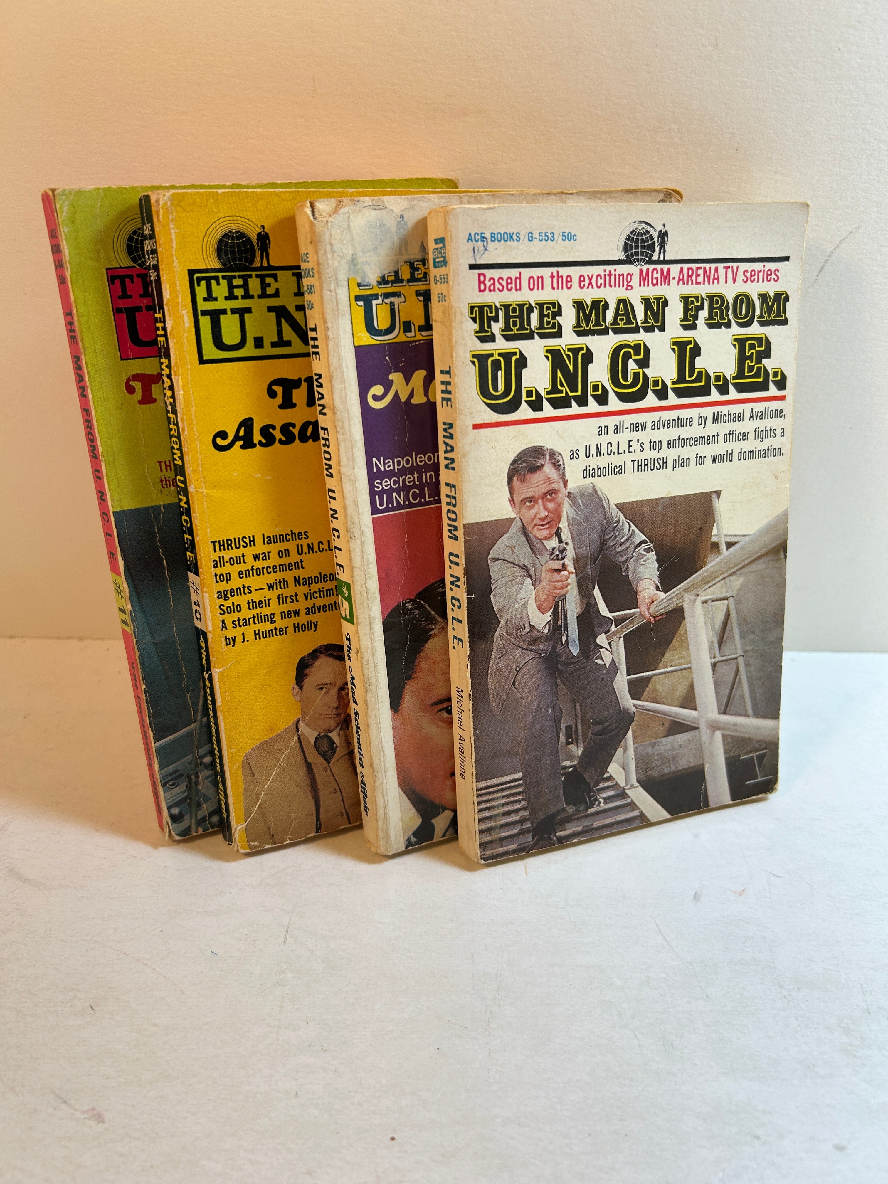 Lot of 4 The Man from U.N.C.L.E. Novels 1965-1967 SC