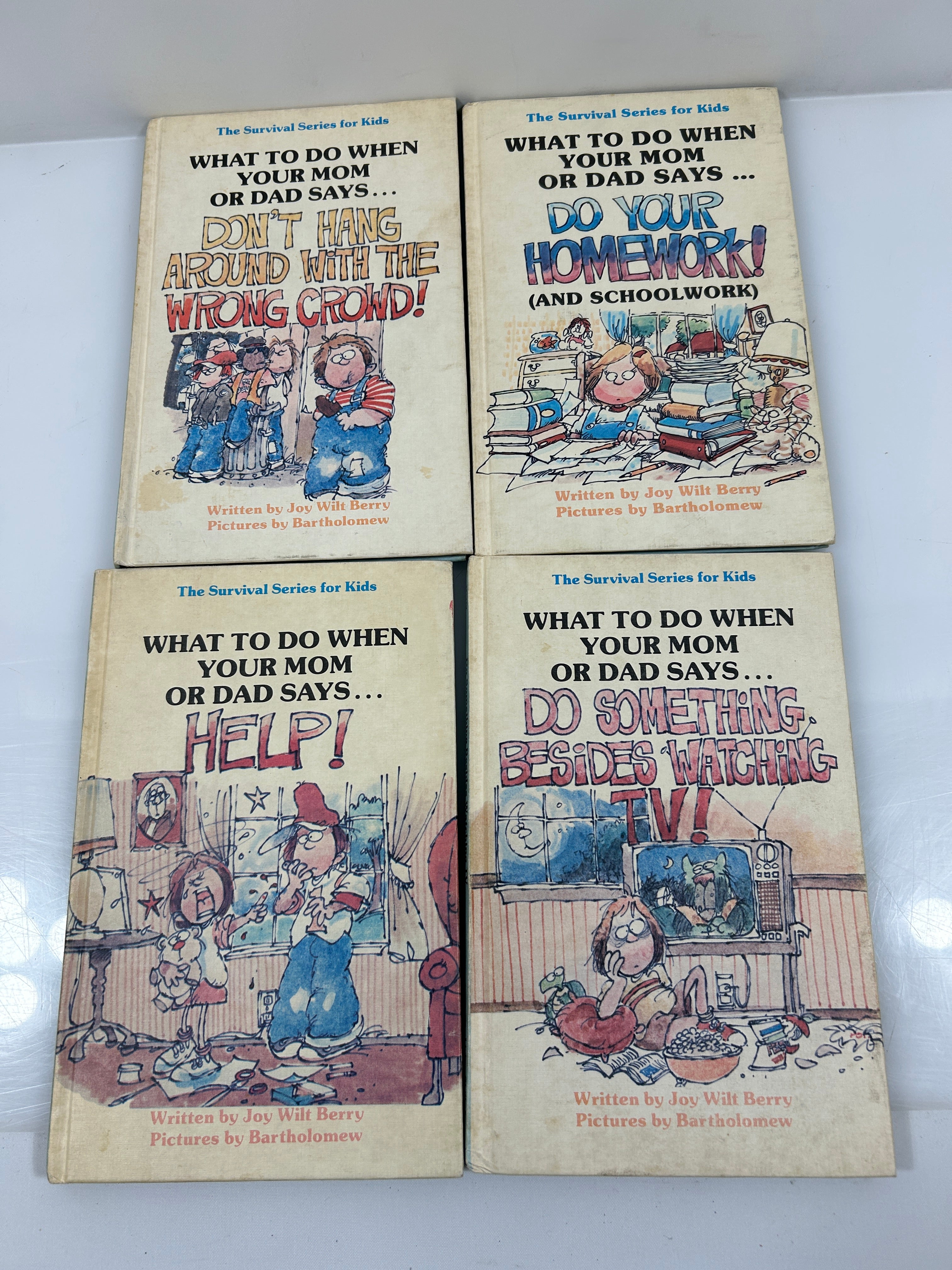 Lot of 4 The Survival Series for Kids What to Do When by Joy Wilt Berry 1982 HC