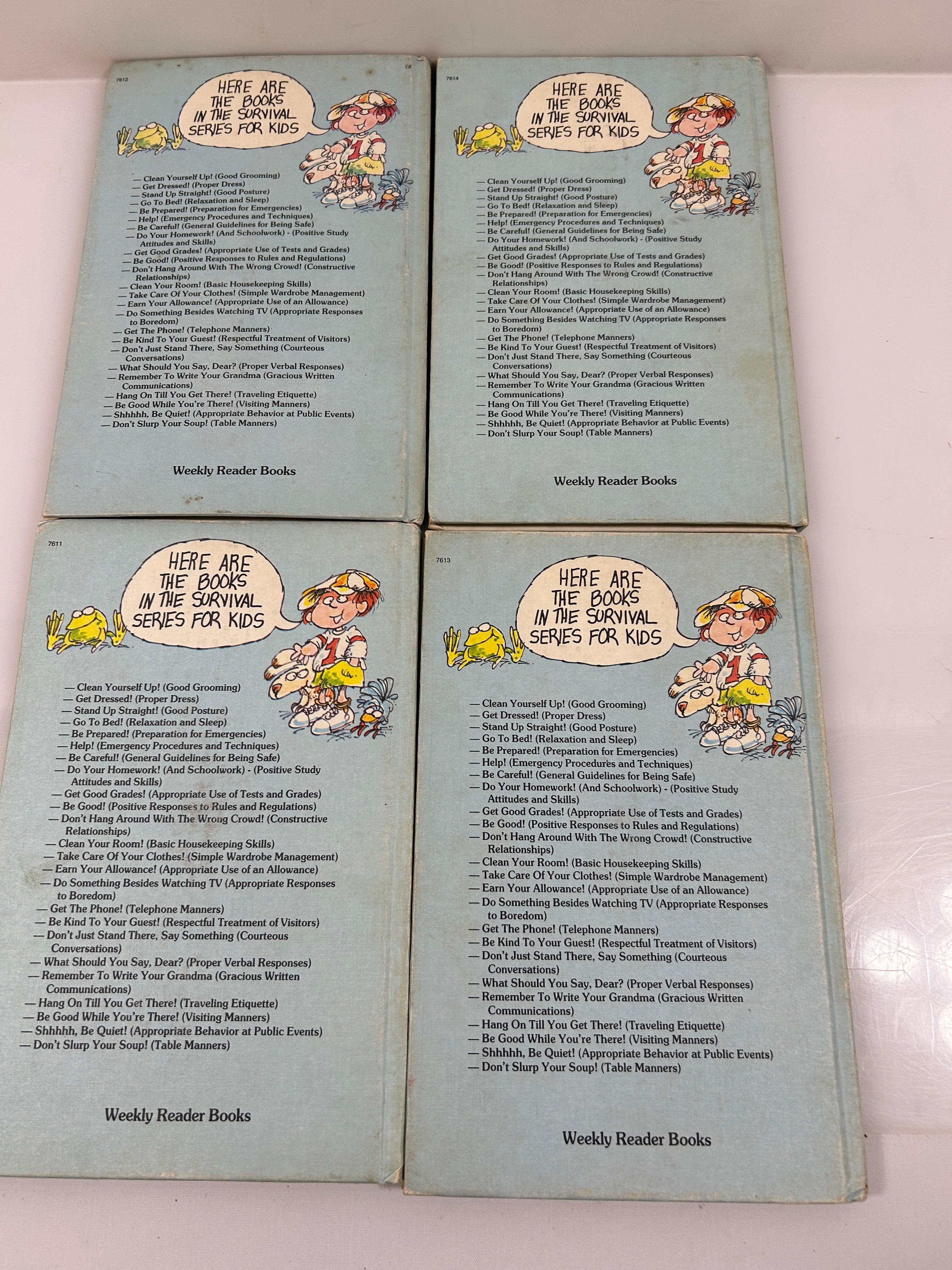 Lot of 4 The Survival Series for Kids What to Do When by Joy Wilt Berry 1982 HC