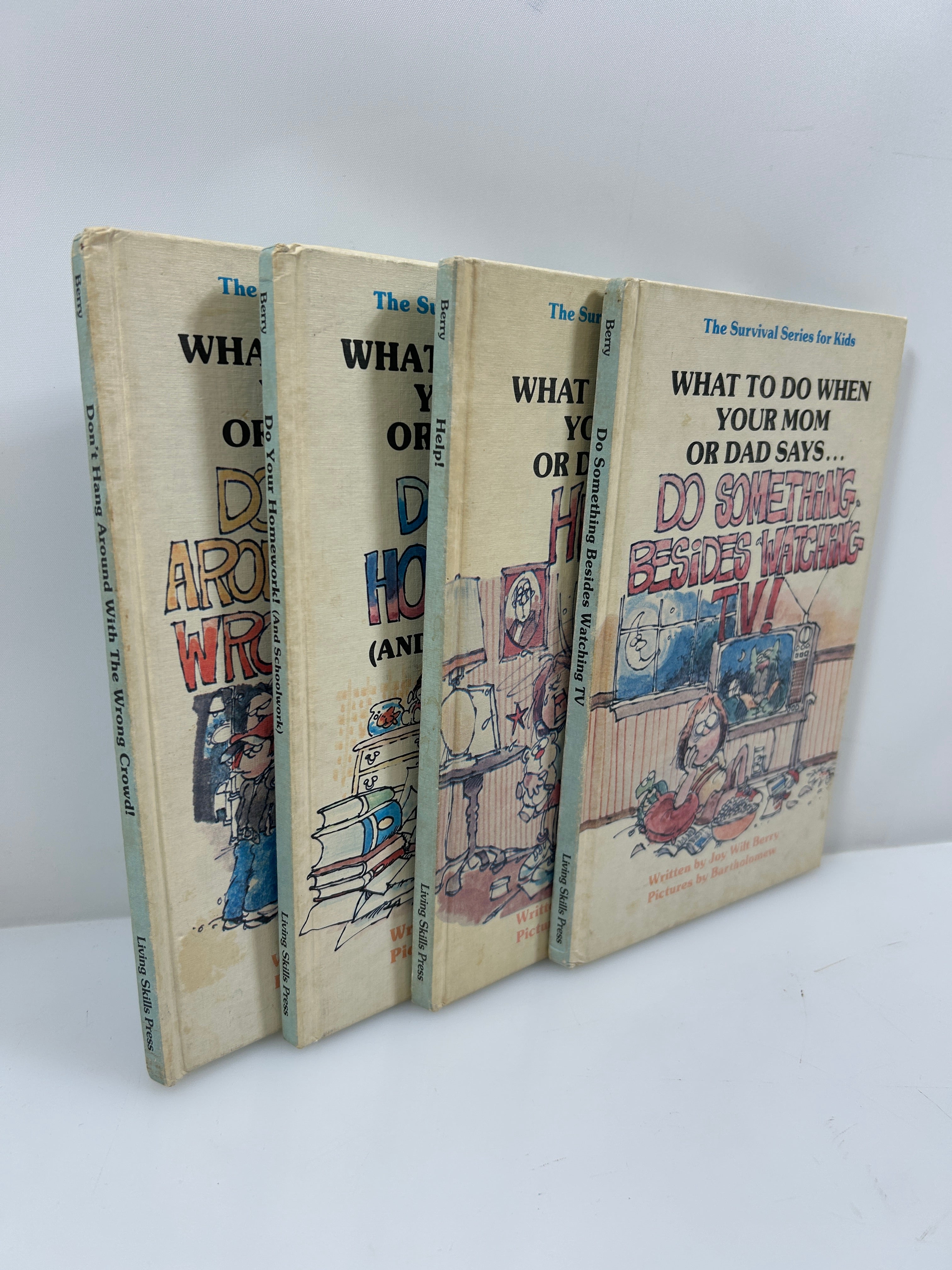 Lot of 4 The Survival Series for Kids What to Do When by Joy Wilt Berry 1982 HC
