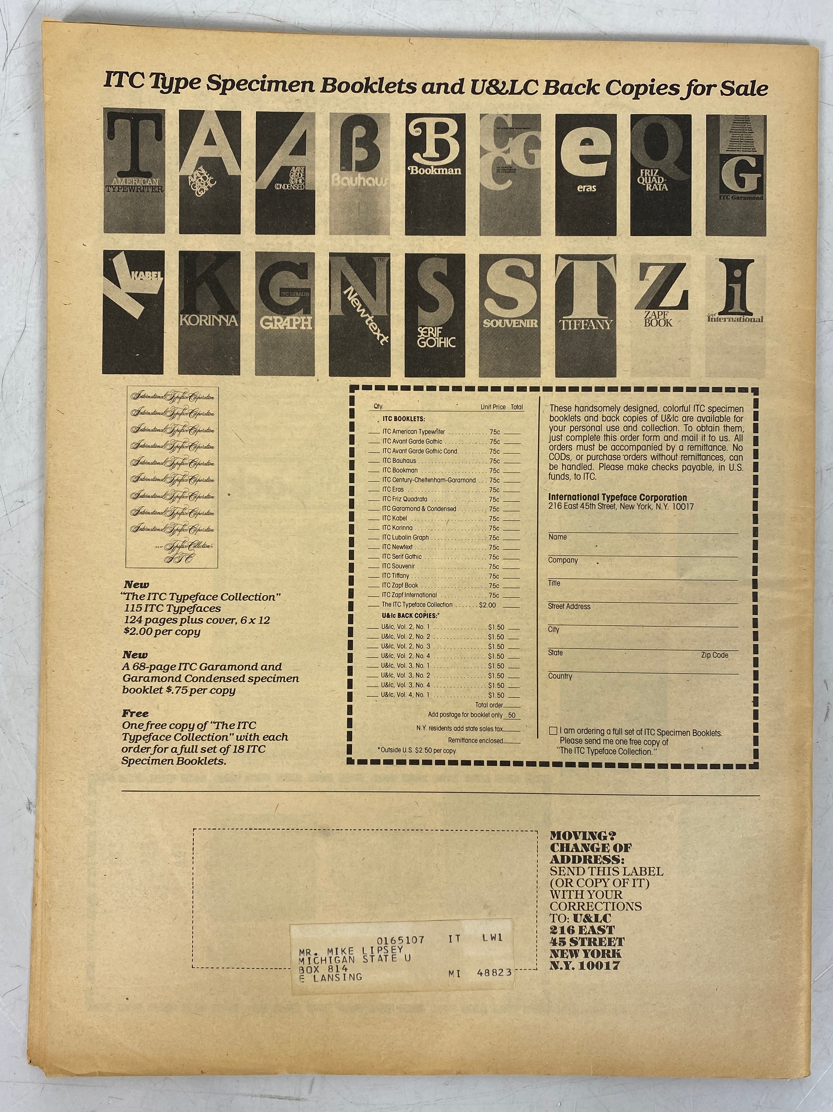 Lot of 4 Upper and Lower Case Magazine (1977) Complete