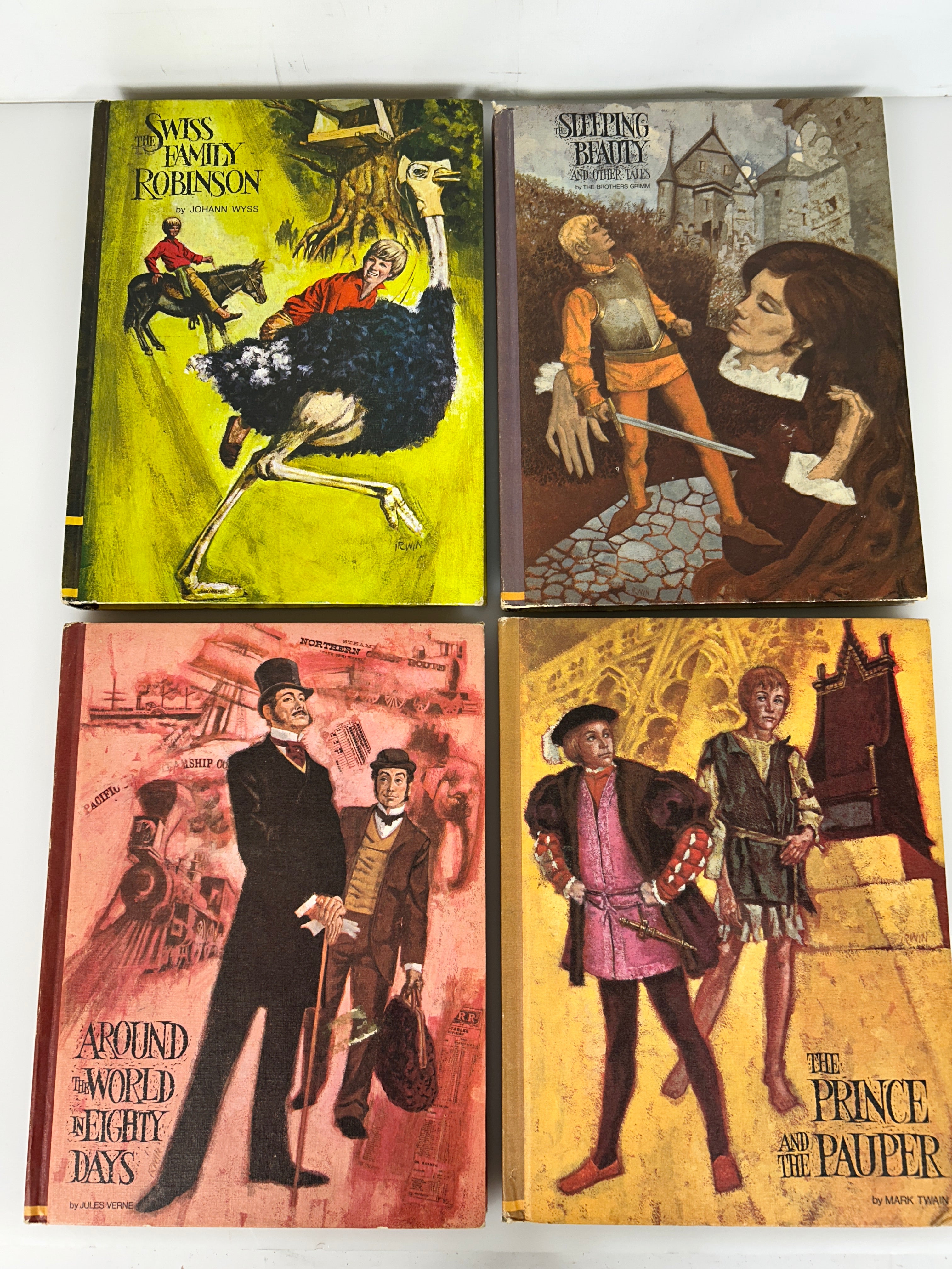Lot of 4 Vintage Educator Classic Library Hardcover Book 1968-69