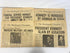 Lot of 4 Vintage Michigan Newspapers Kennedy Assassination 1961-1963