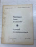 Lot of 4 Vintage MSU Michigan State Commencement Programs 1960-1969