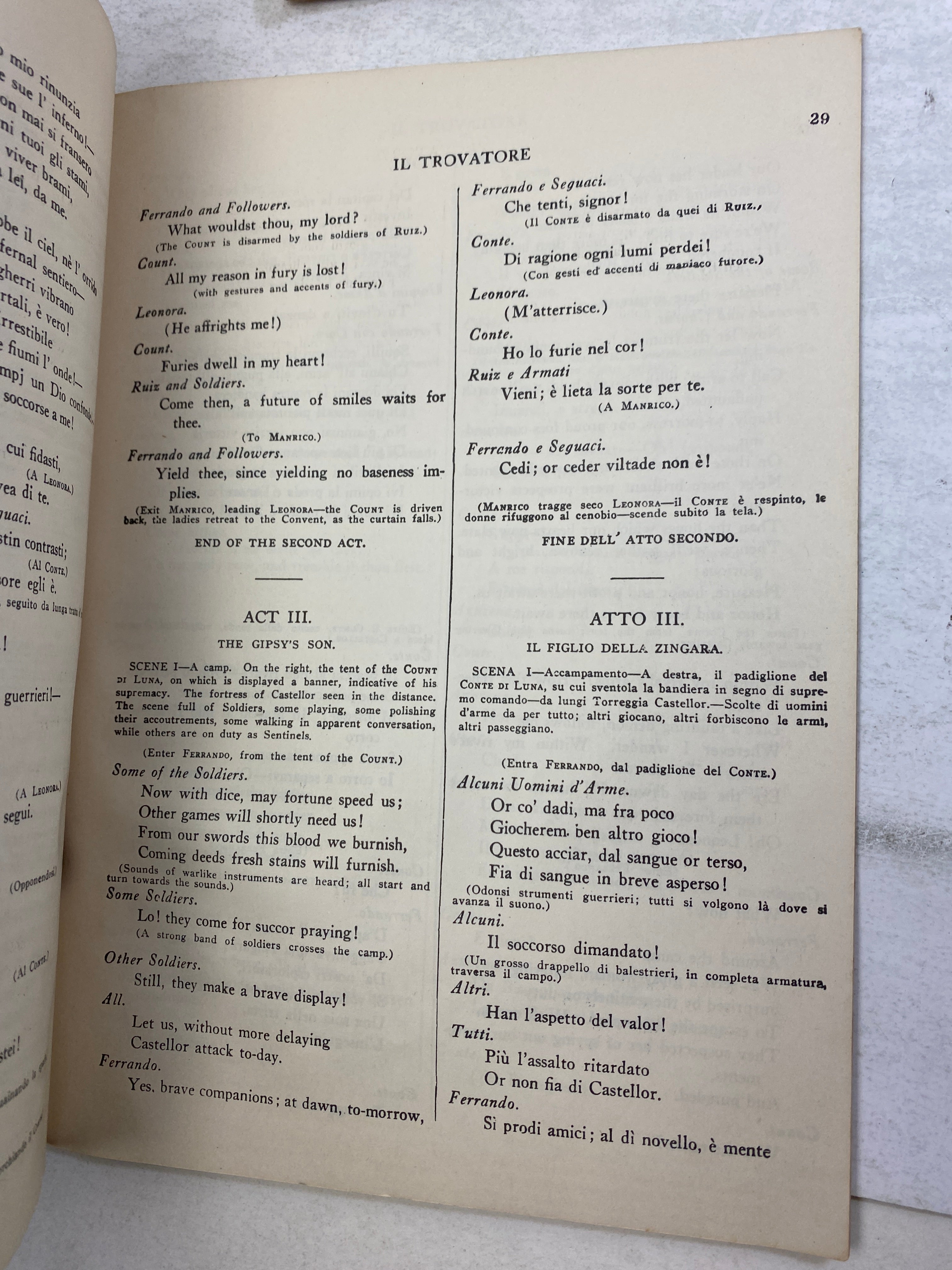 Lot of 4 Vintage Opera Programs Oliver Ditson Co Boston