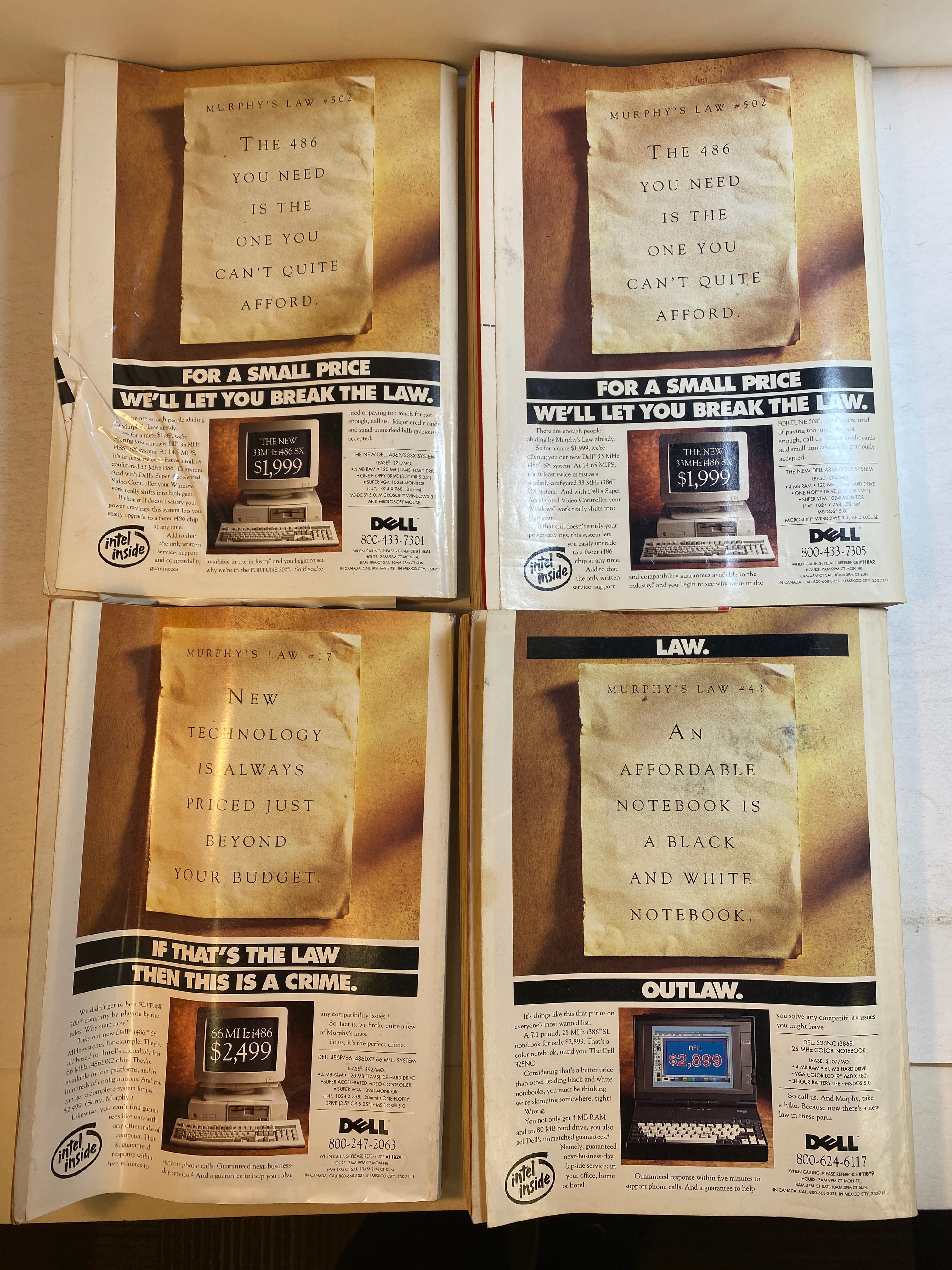 Lot of 4 Vintage PC Magazine 1992