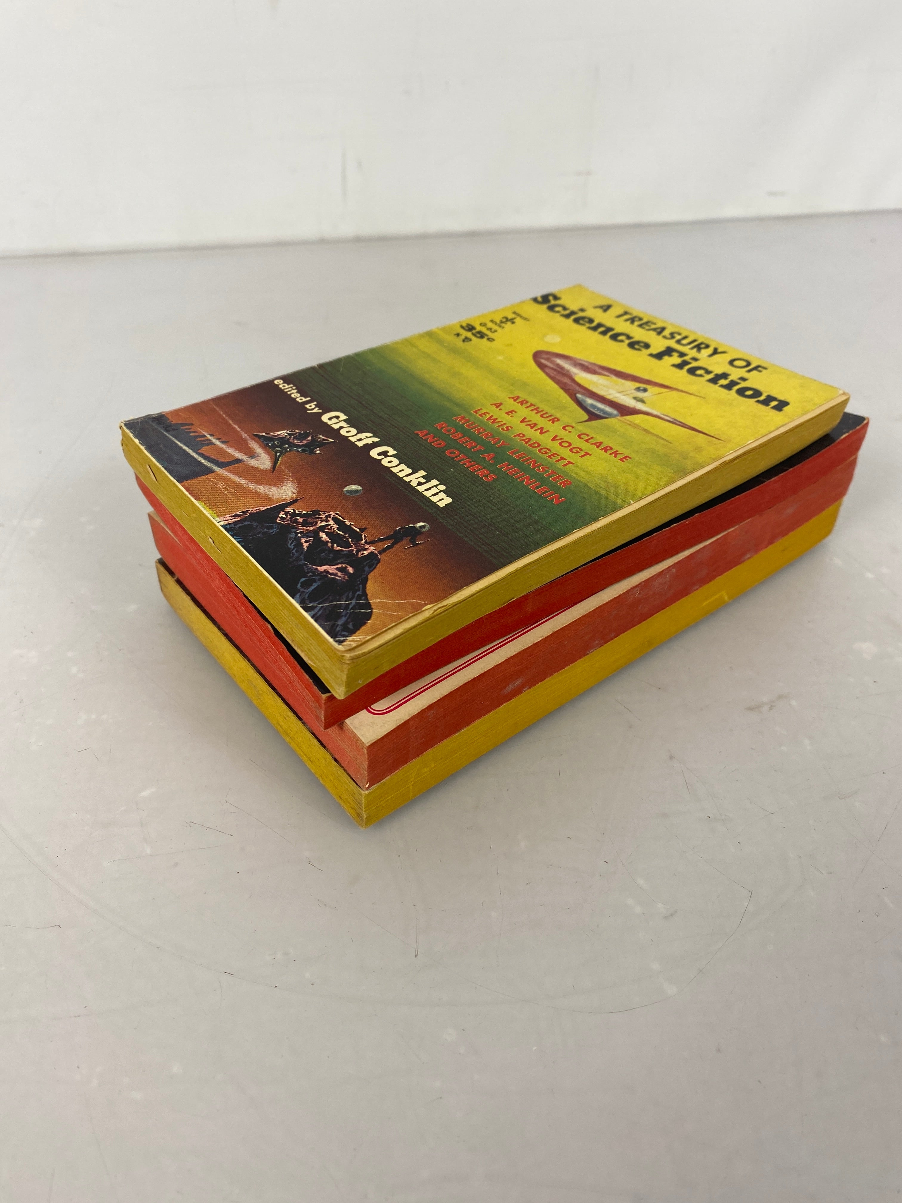 Lot of 4 Vintage Science Fiction Collection paperbacks Groff Conklin 1948-1966
