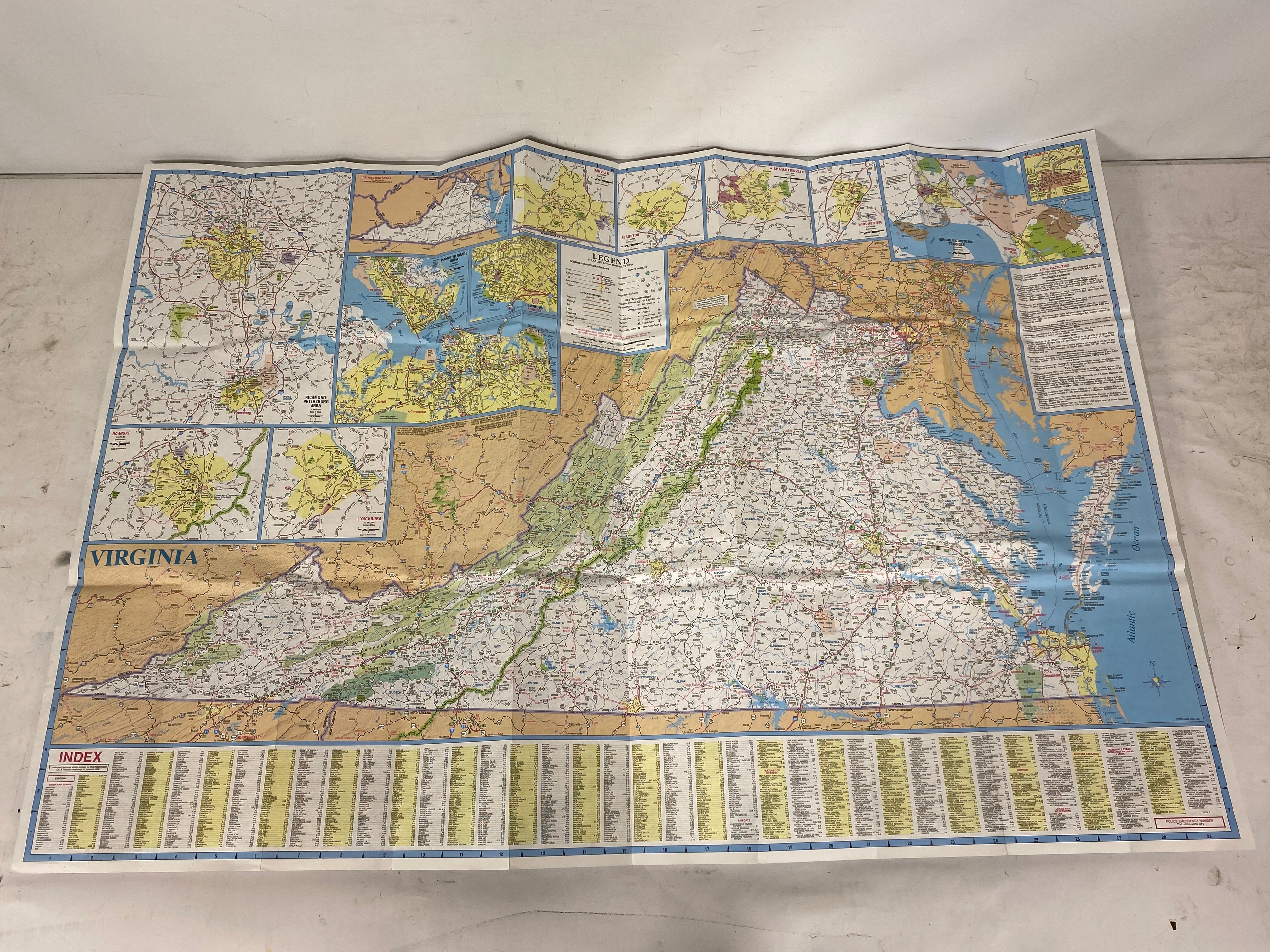 Lot of 4 Washington DC/Suburbs/Delaware, Maryland, Virginia Maps