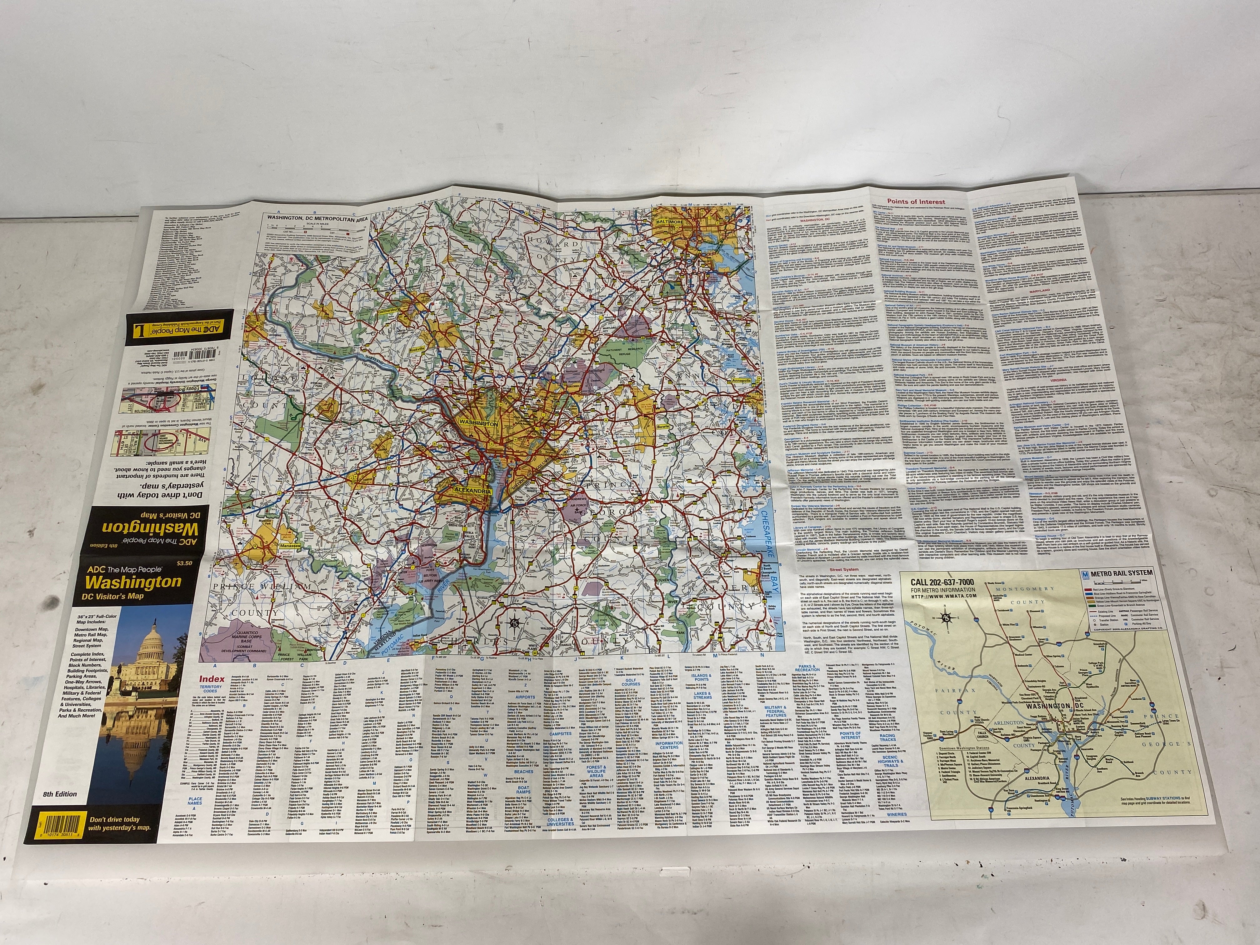 Lot of 4 Washington DC/Suburbs/Delaware, Maryland, Virginia Maps