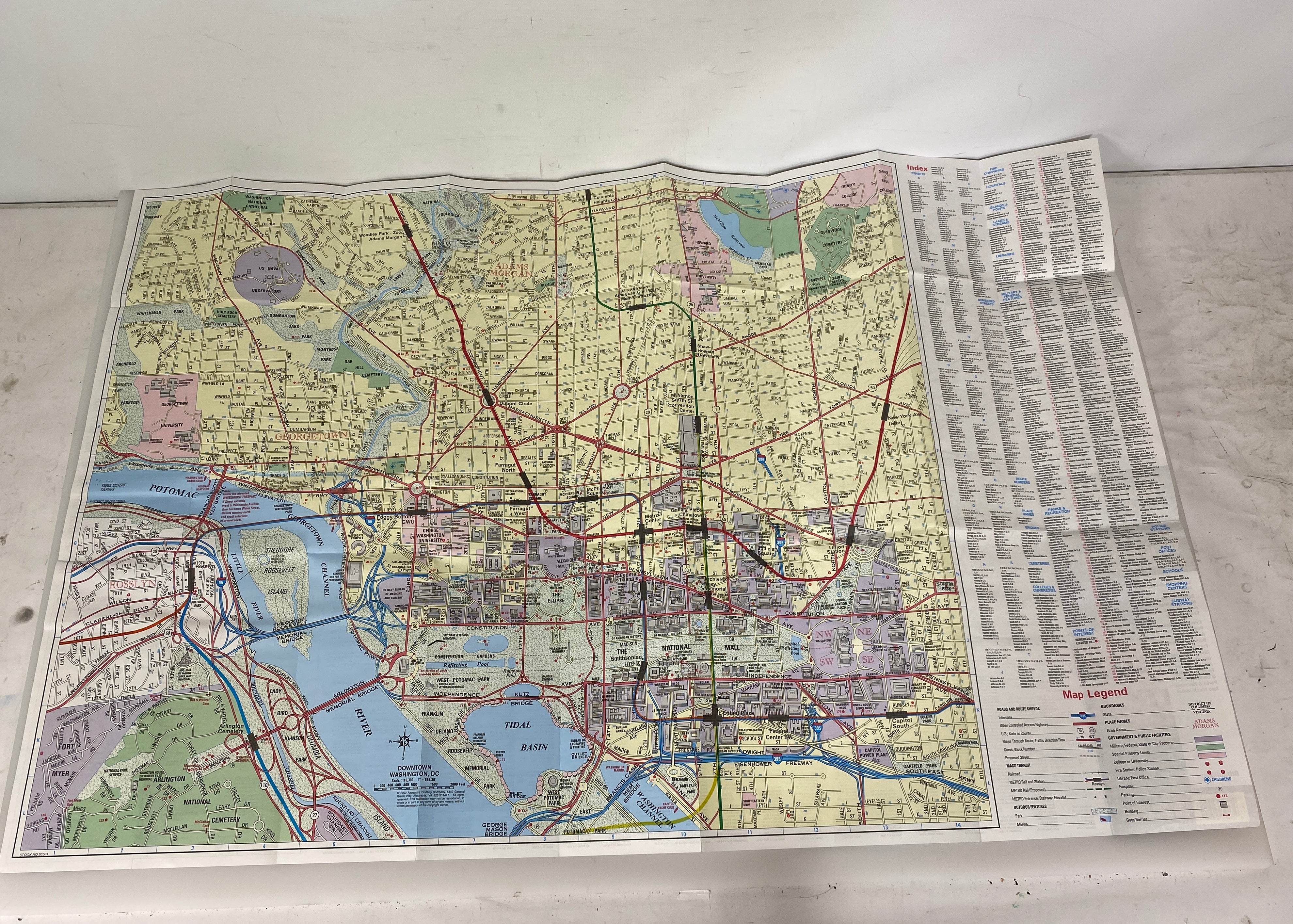 Lot of 4 Washington DC/Suburbs/Delaware, Maryland, Virginia Maps