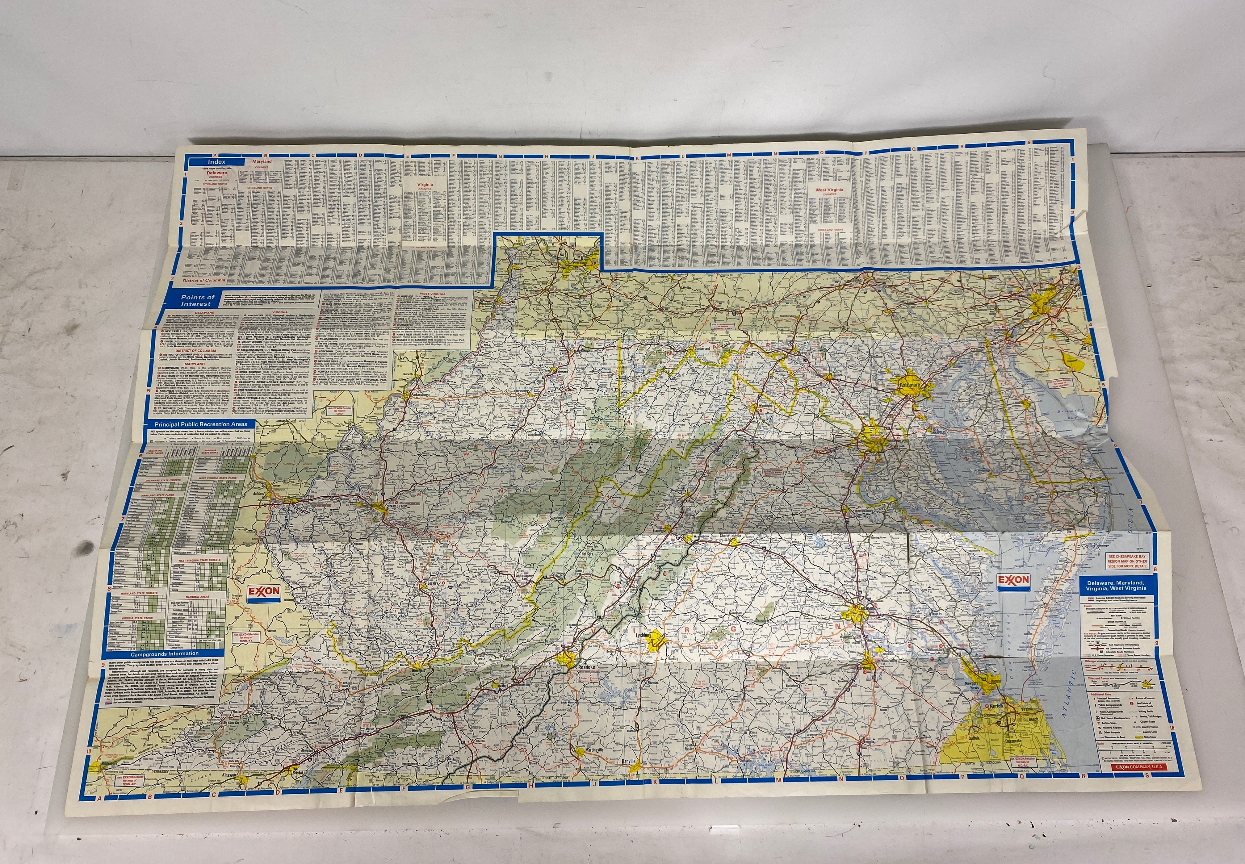 Lot of 4 Washington DC/Suburbs/Delaware, Maryland, Virginia Maps