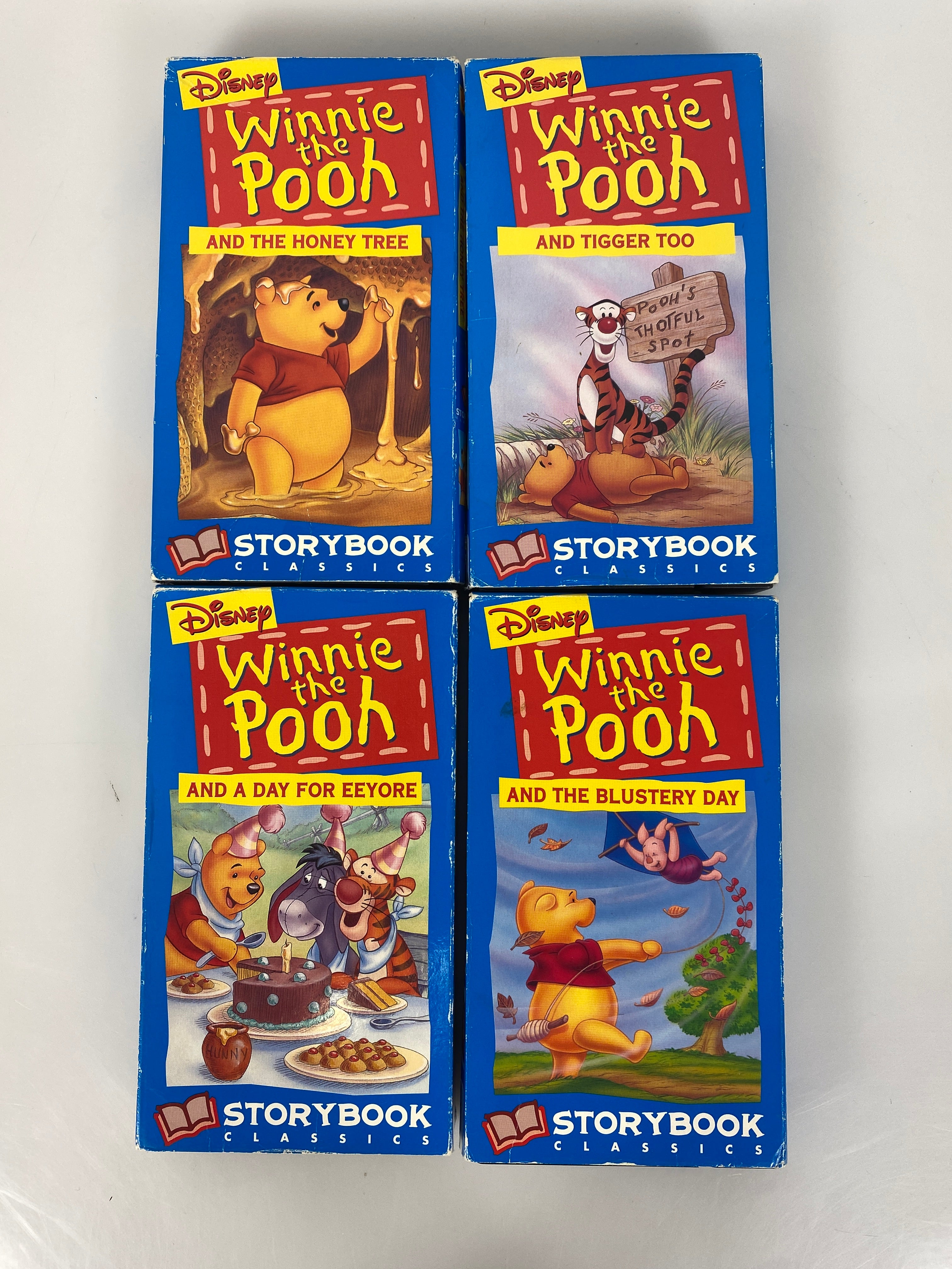Lot of 4 Winnie the Pooh Disney VHS tapes