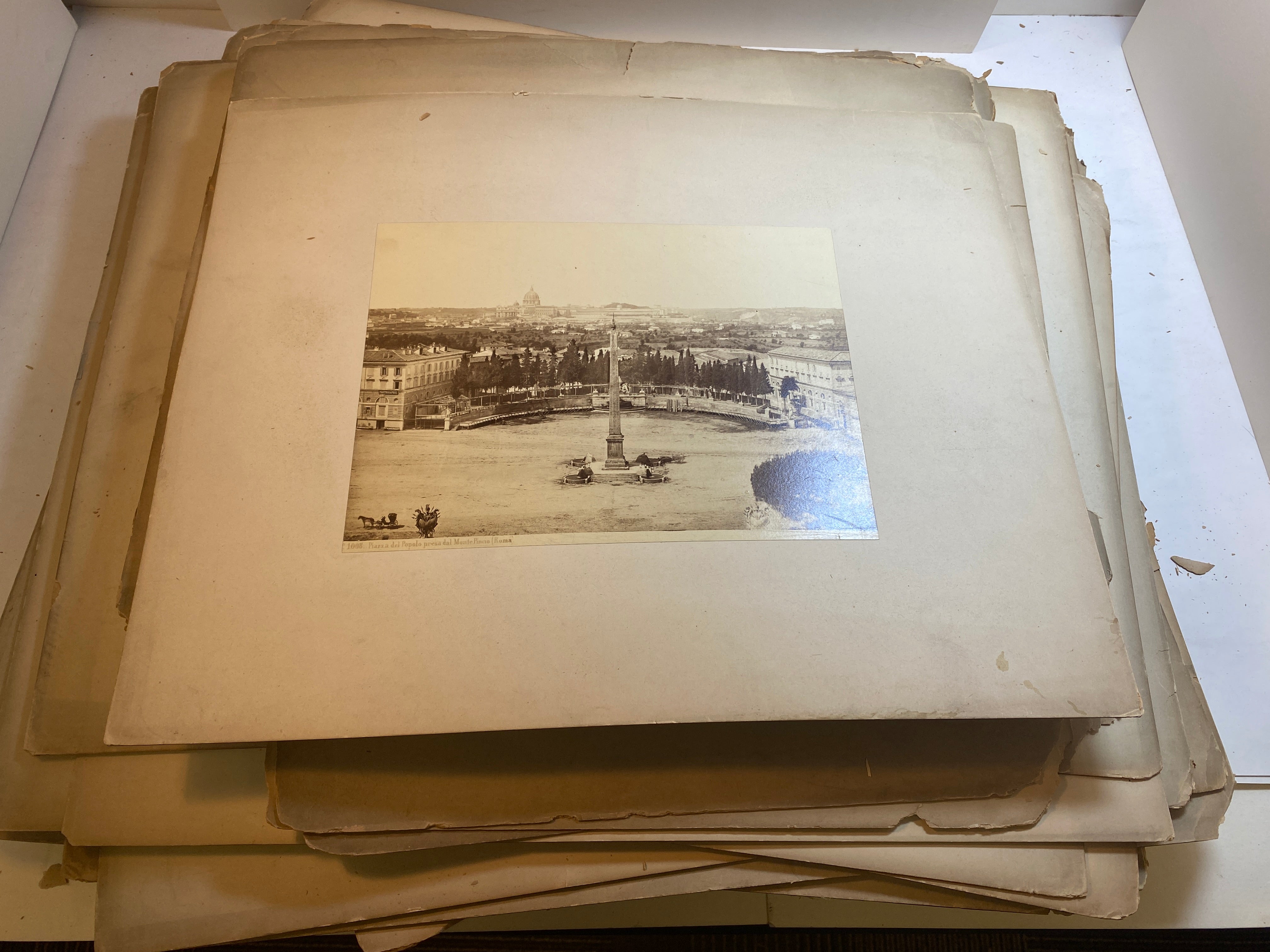 Lot of 40+ Matted Vintage Roman/Italian Architectural Pictures