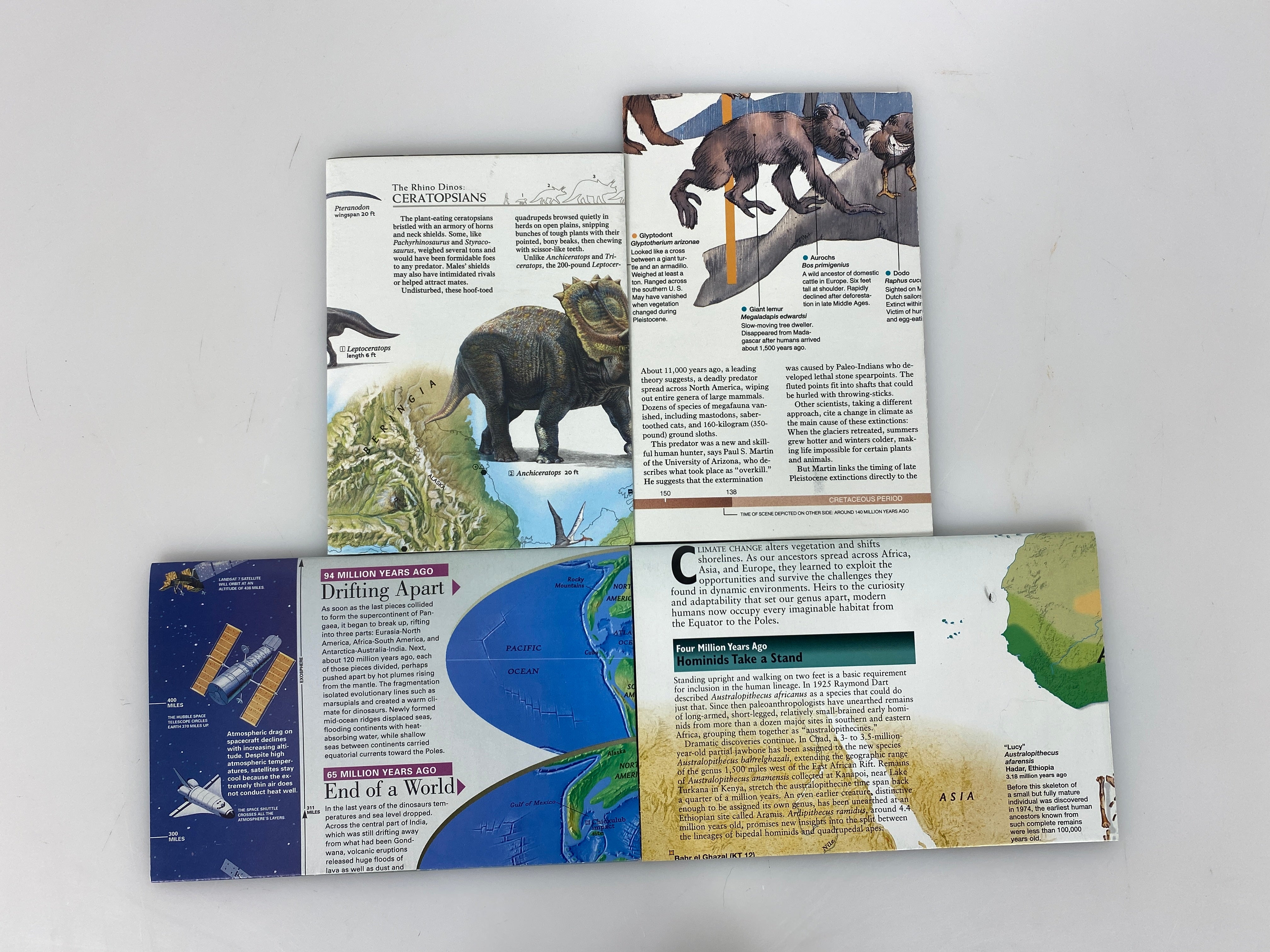 Lot of 4Posters Age of Dinosaurs/Toward Extinction/Physical Earth/Dawn of Humans