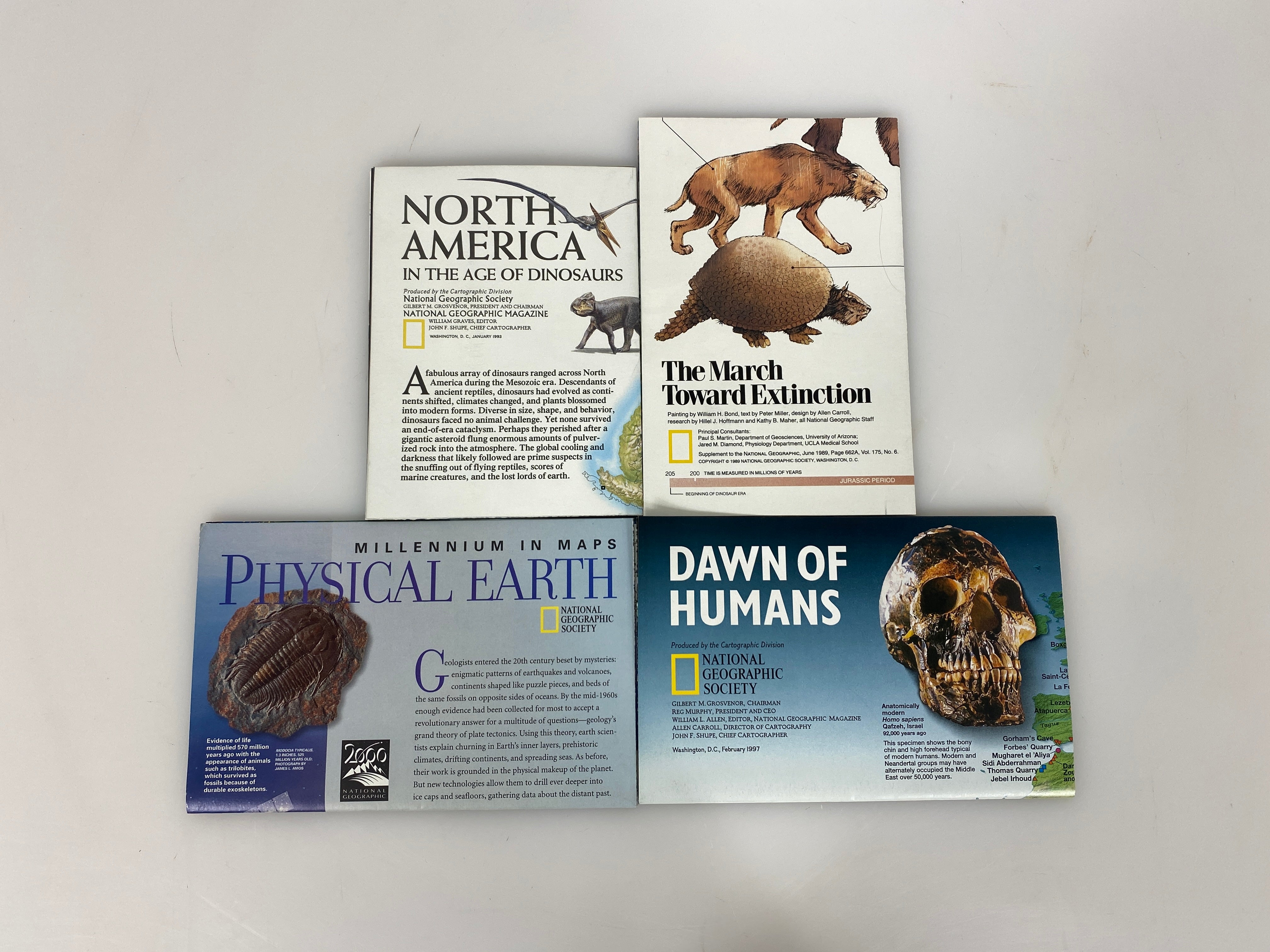 Lot of 4Posters Age of Dinosaurs/Toward Extinction/Physical Earth/Dawn of Humans