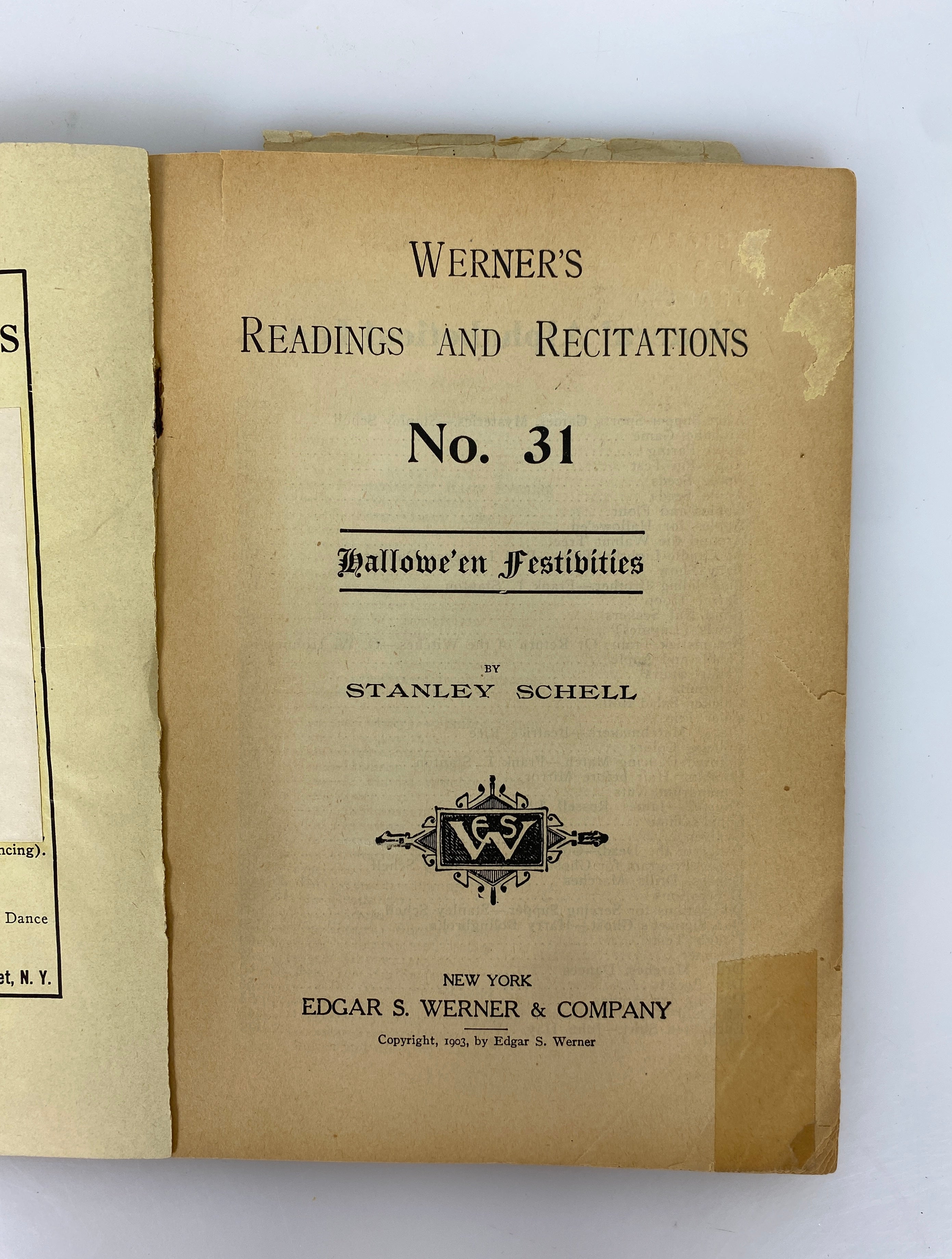 Lot of 5 Antique Werner's Readings & Recitations 1899-1928 SC Ex-Library