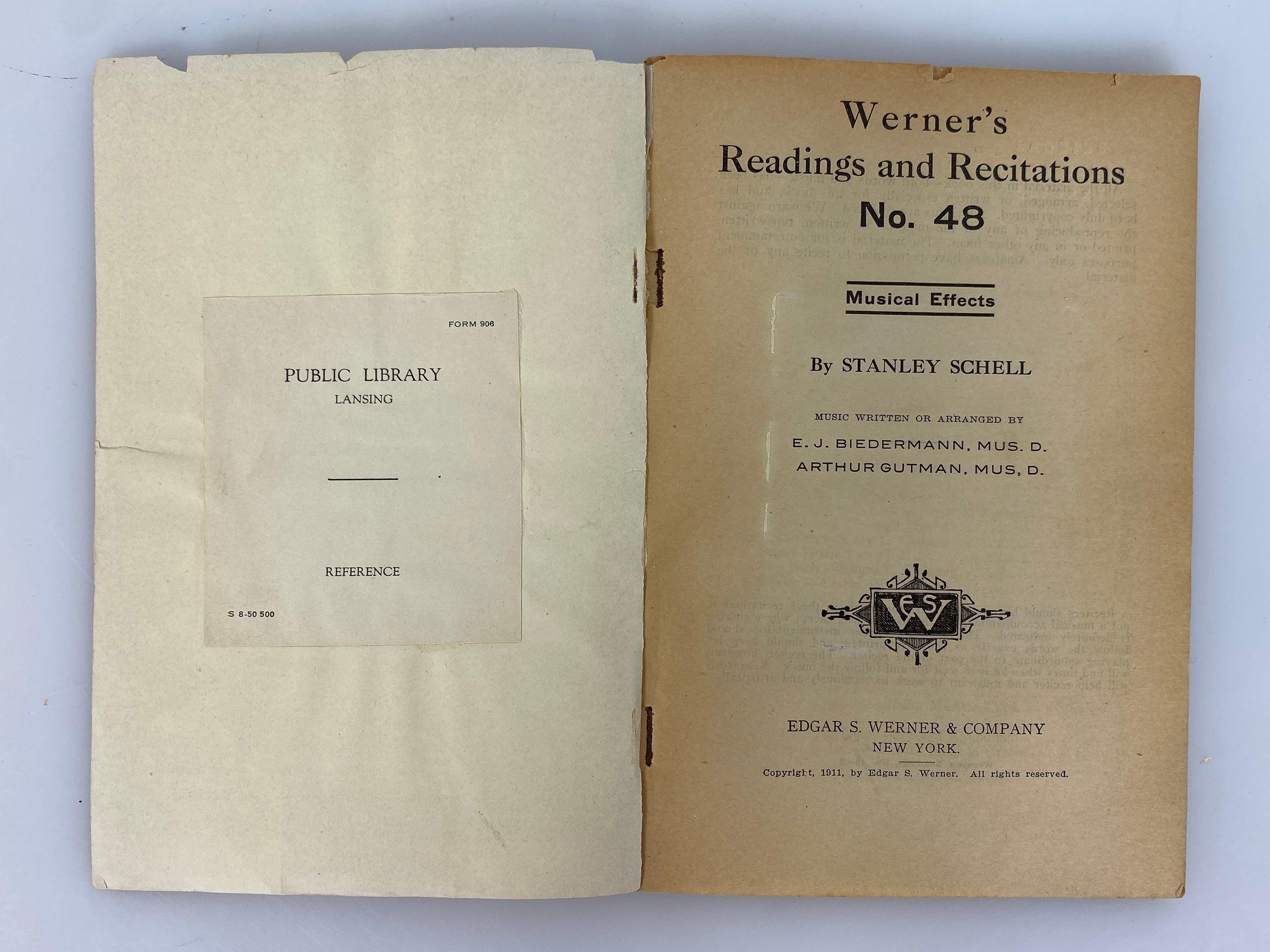 Lot of 5 Antique Werner's Readings & Recitations 1899-1928 SC Ex-Library