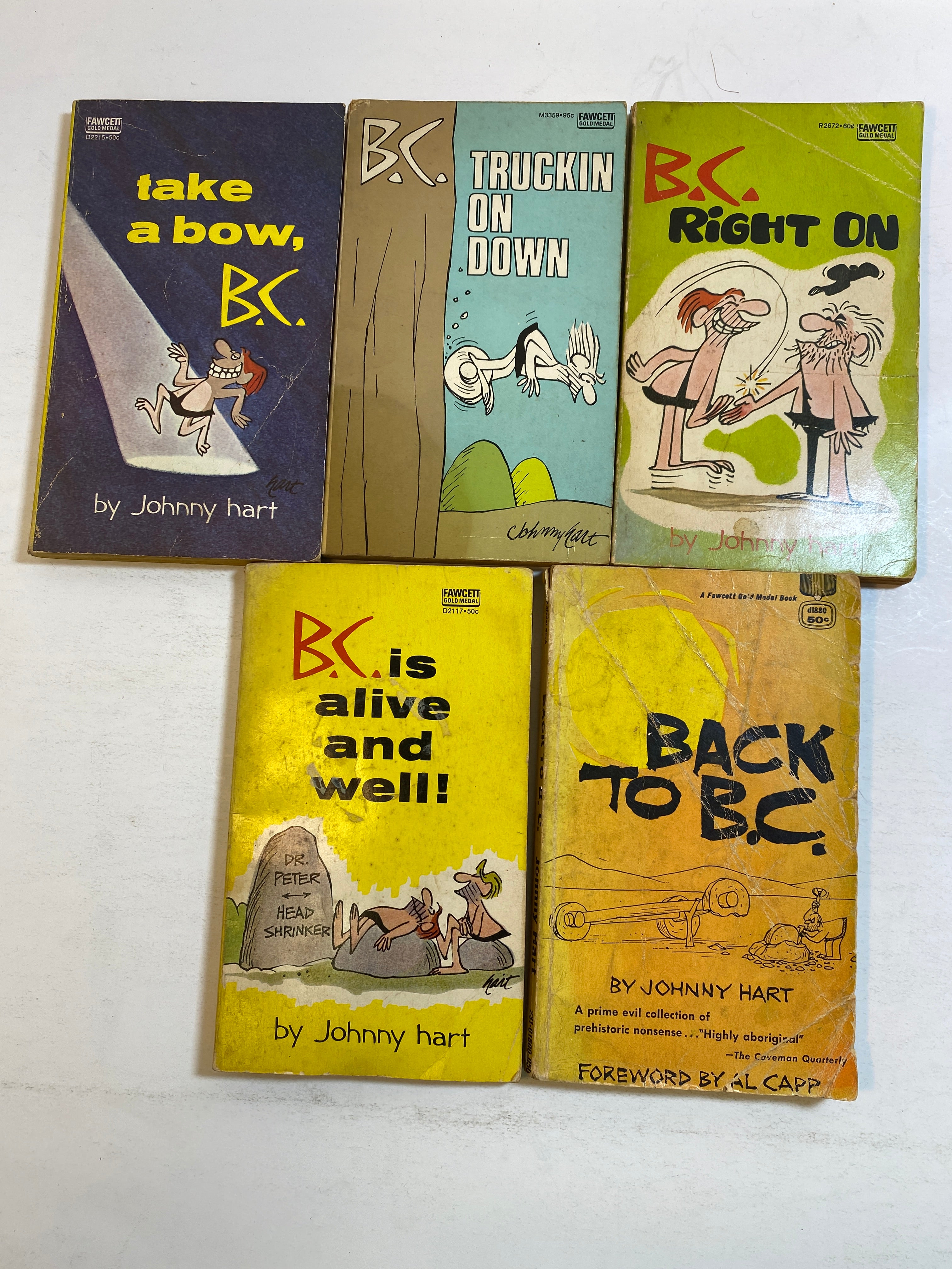 Lot of 5 B.C. Johnny Hard Comic Digests 1961-1975