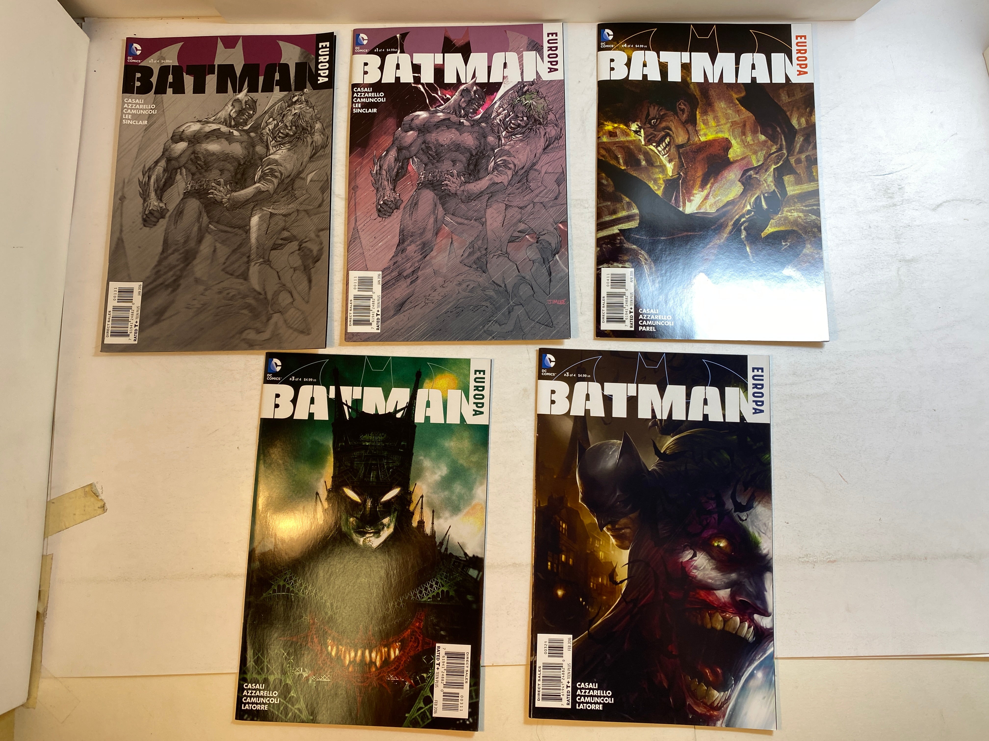 Lot of 5 Batman Europa DC Comics 2016