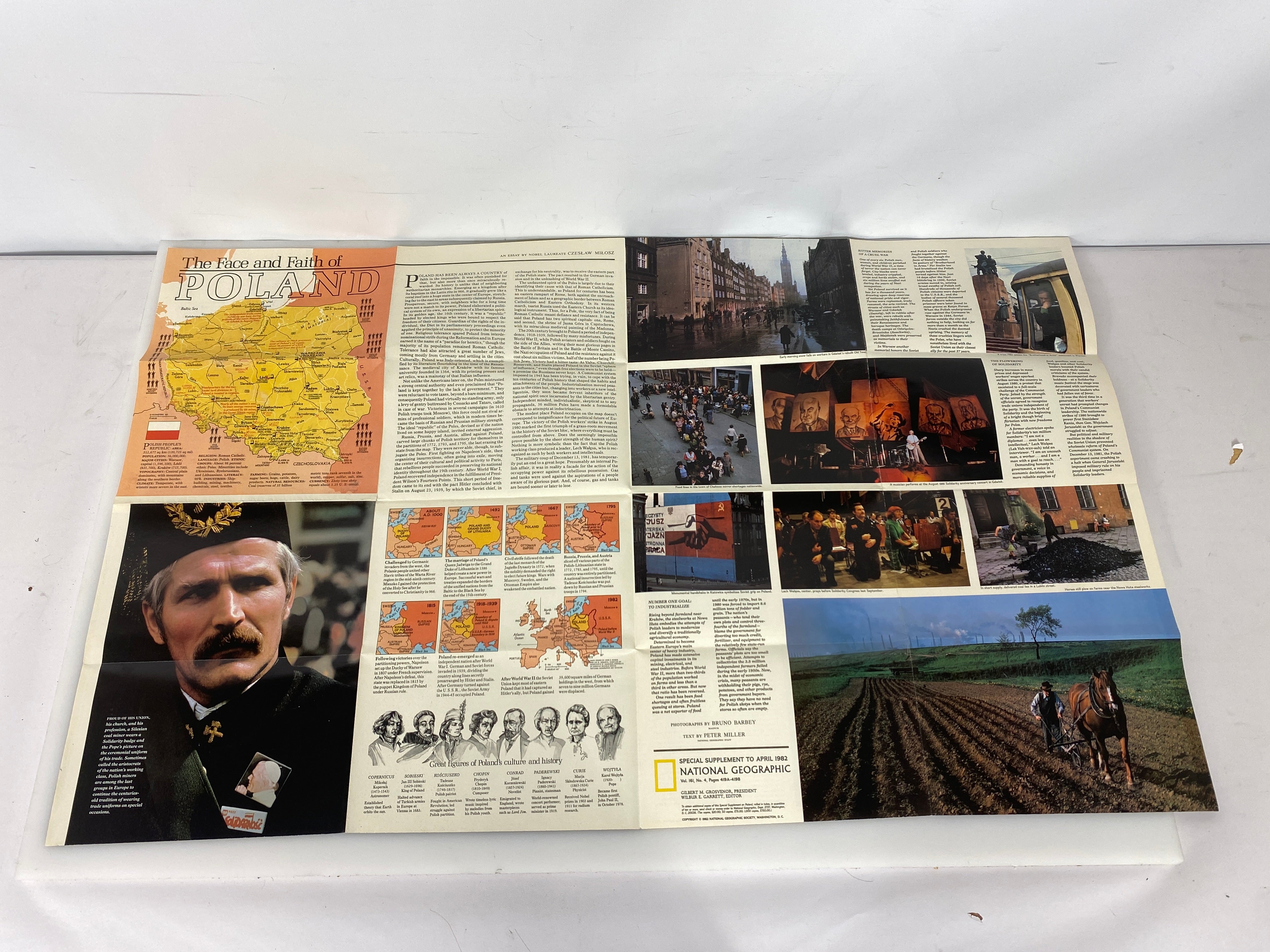 Lot of 5: European Nat Geo Maps Incl. Spain and Portugal, France, etc. 1965-1991