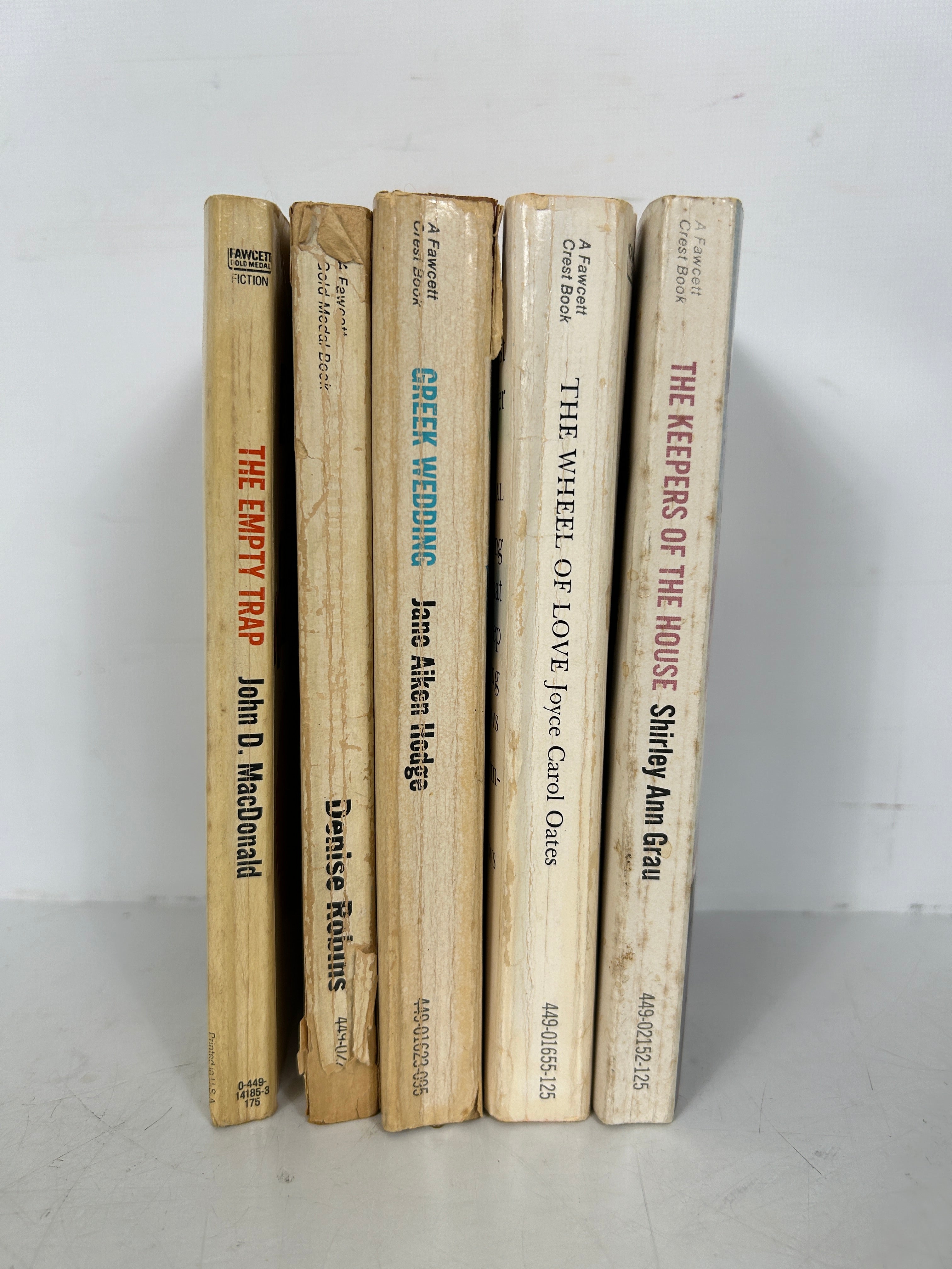 Lot of 5 Fawcett Crest  Historical Vintage Romantic Suspense SC