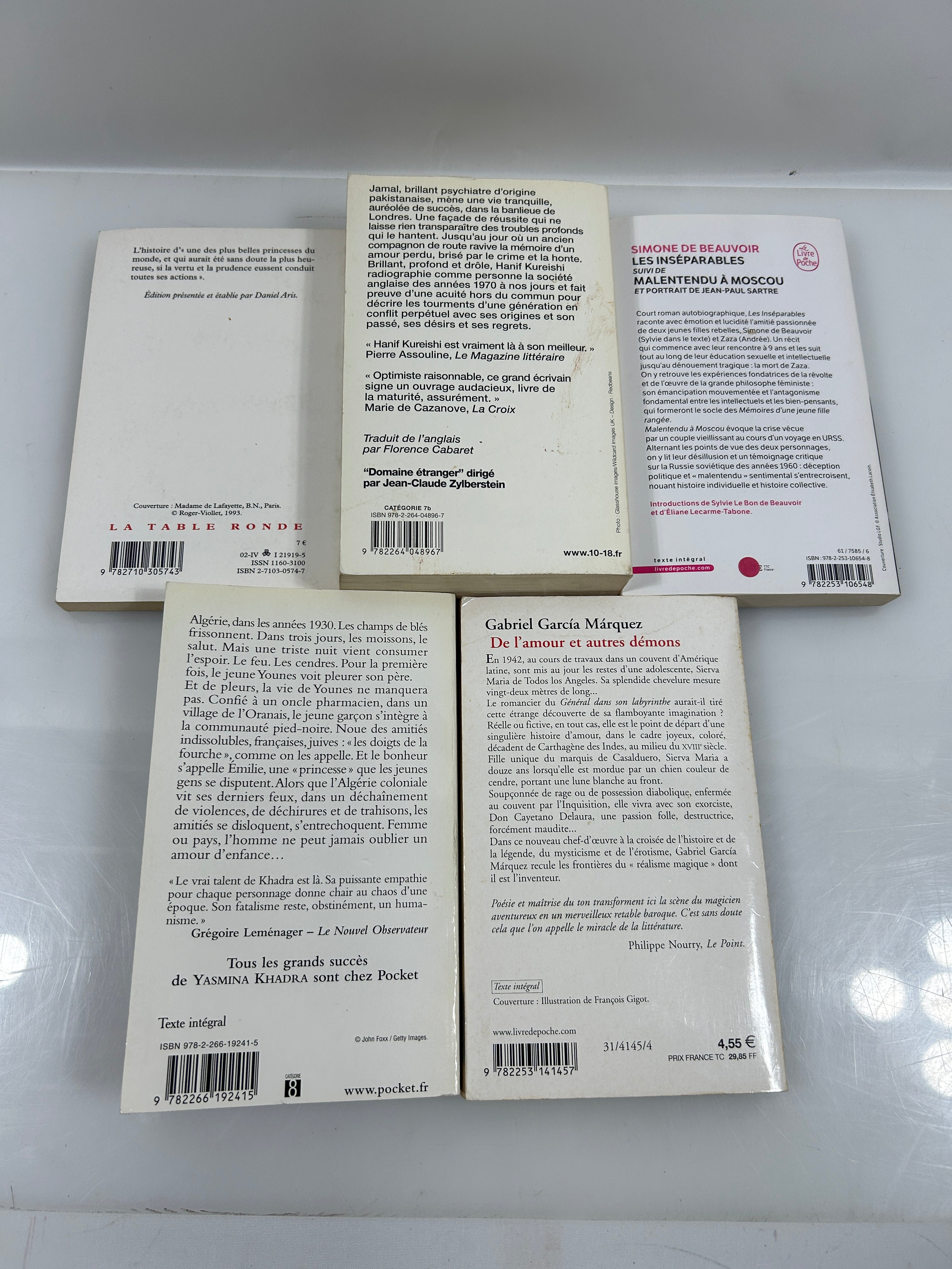 Lot of 5 French Language Le Livre de Poche/Pocket Books 1990-2021 PB