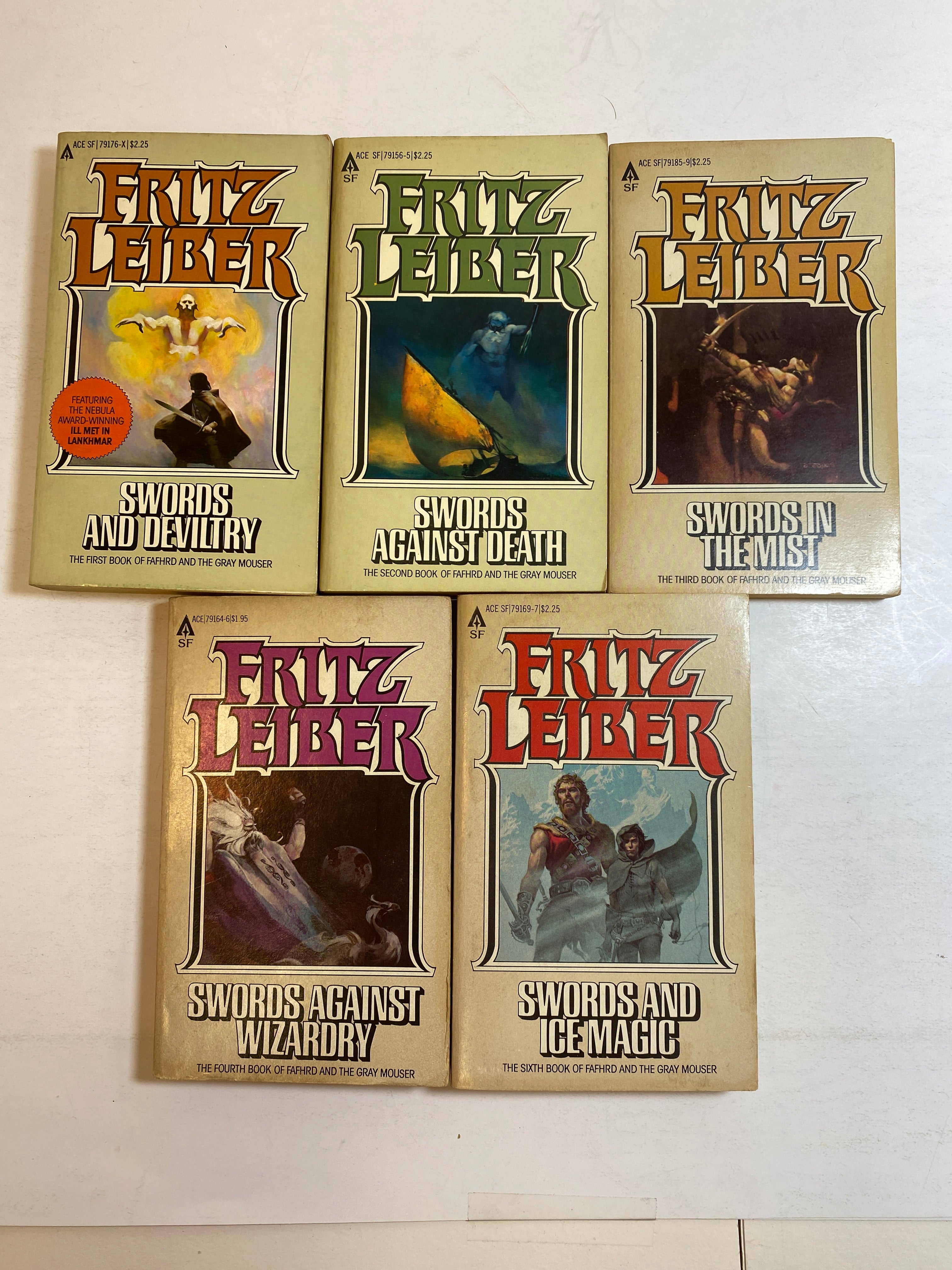 Lot of 5 Fritz Leiber Fafhrd Series 1970-1981