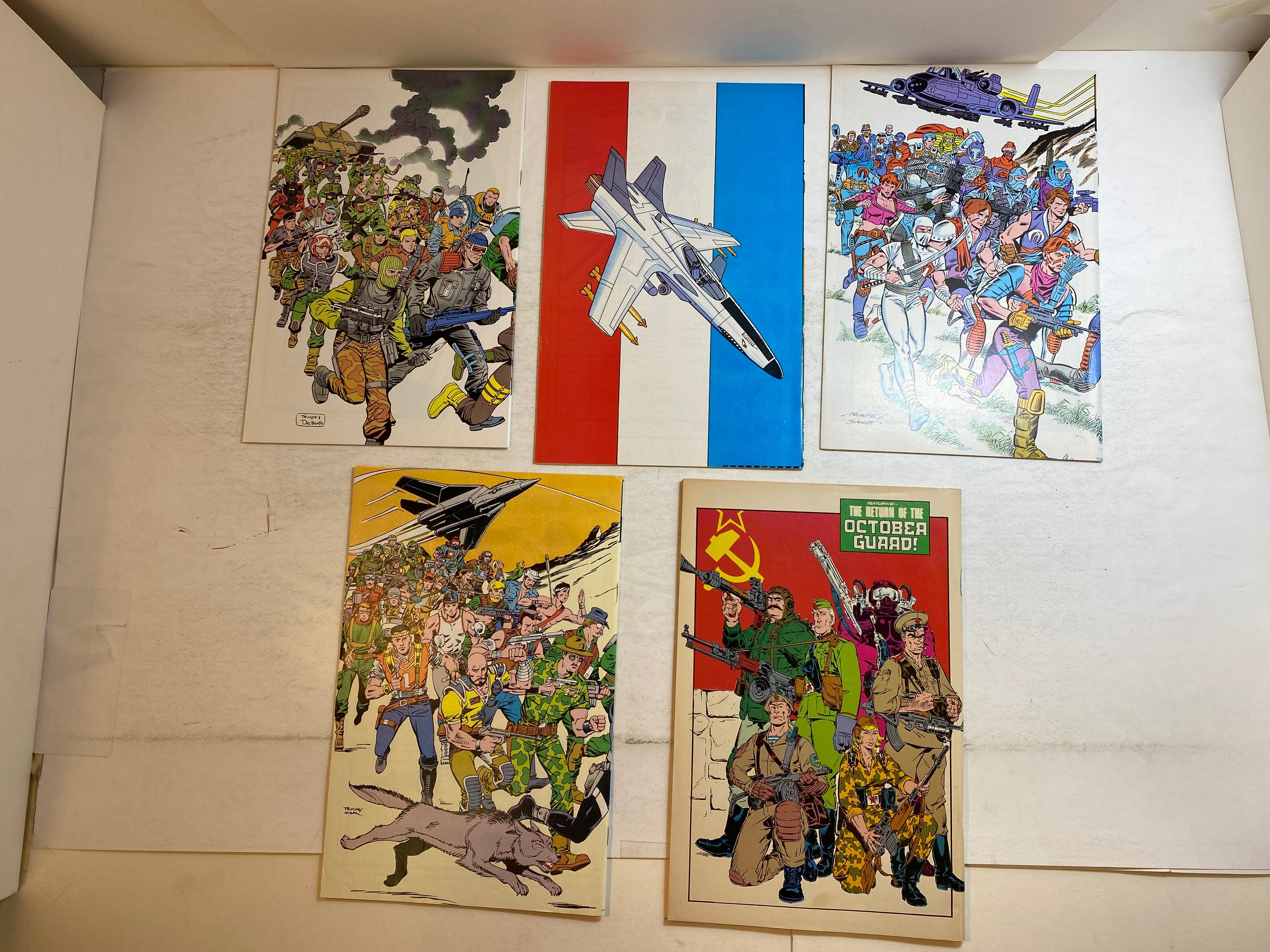 Lot of 5 GI Joe Order of Battle/Yearbook Marvel Comics 1986-1987