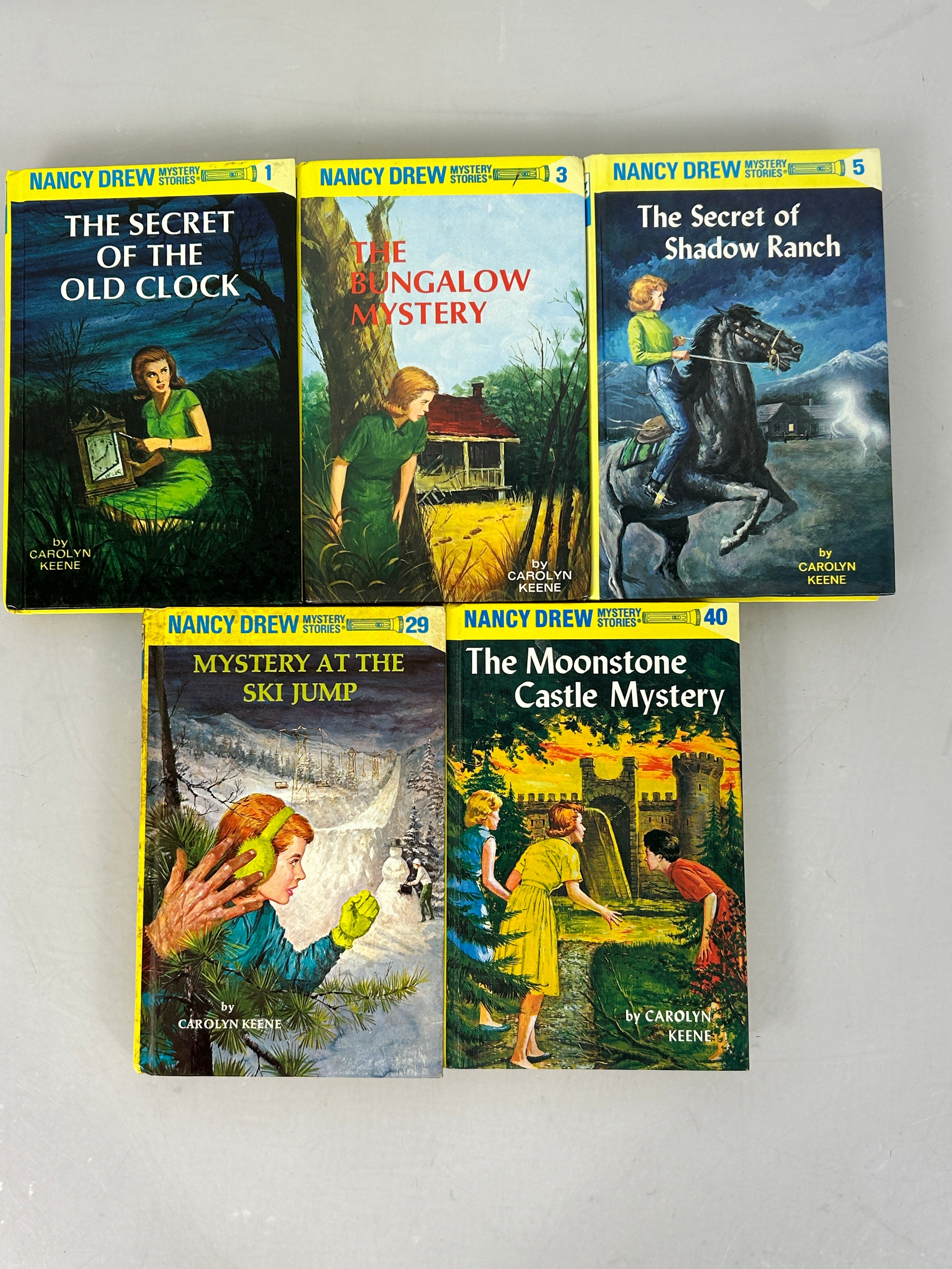 Lot of 5 Glossy Flashlight Cover Nancy Drew HC