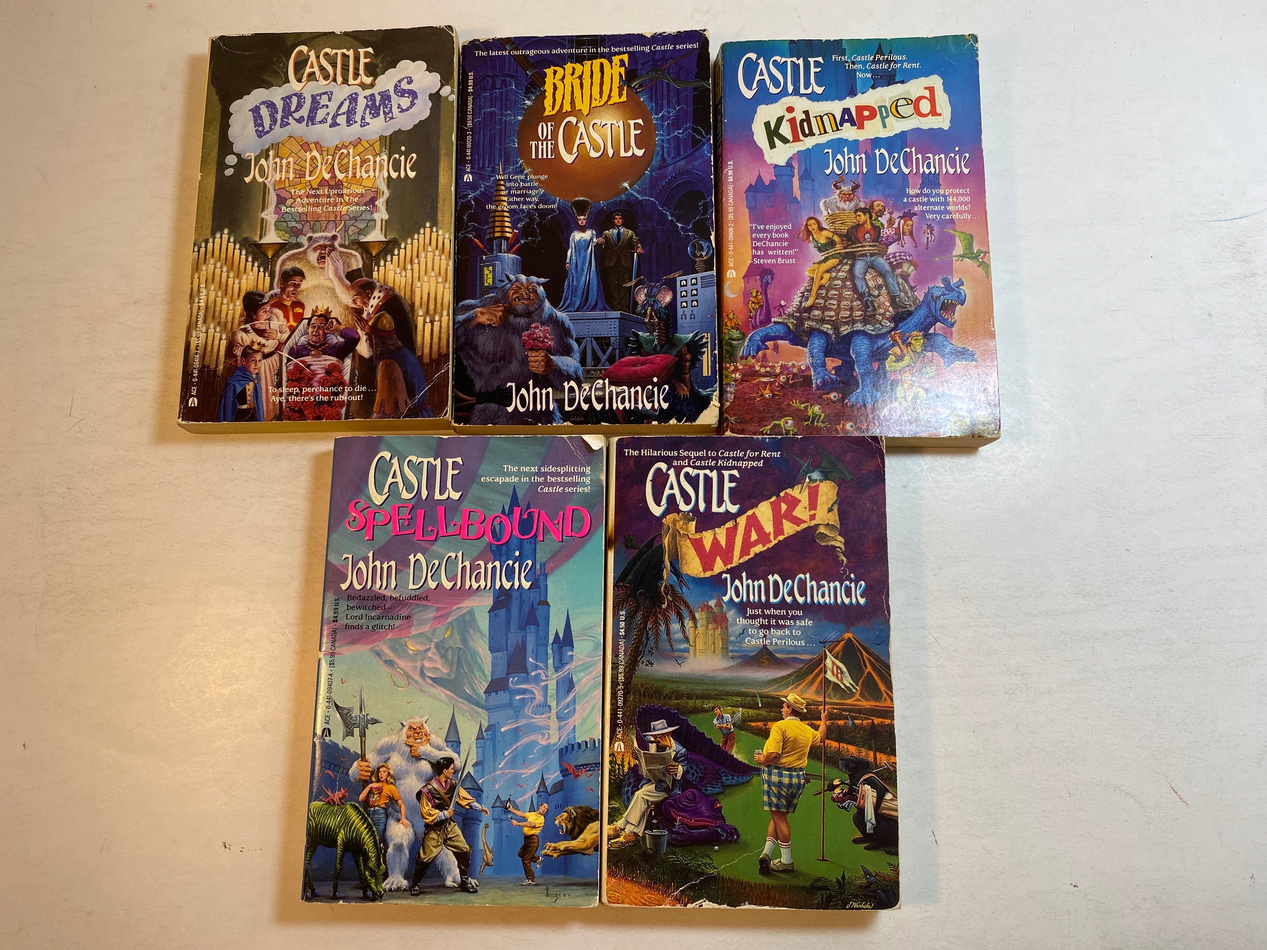Lot of 5 John DeChancie Castle Series paperback 1989-1994