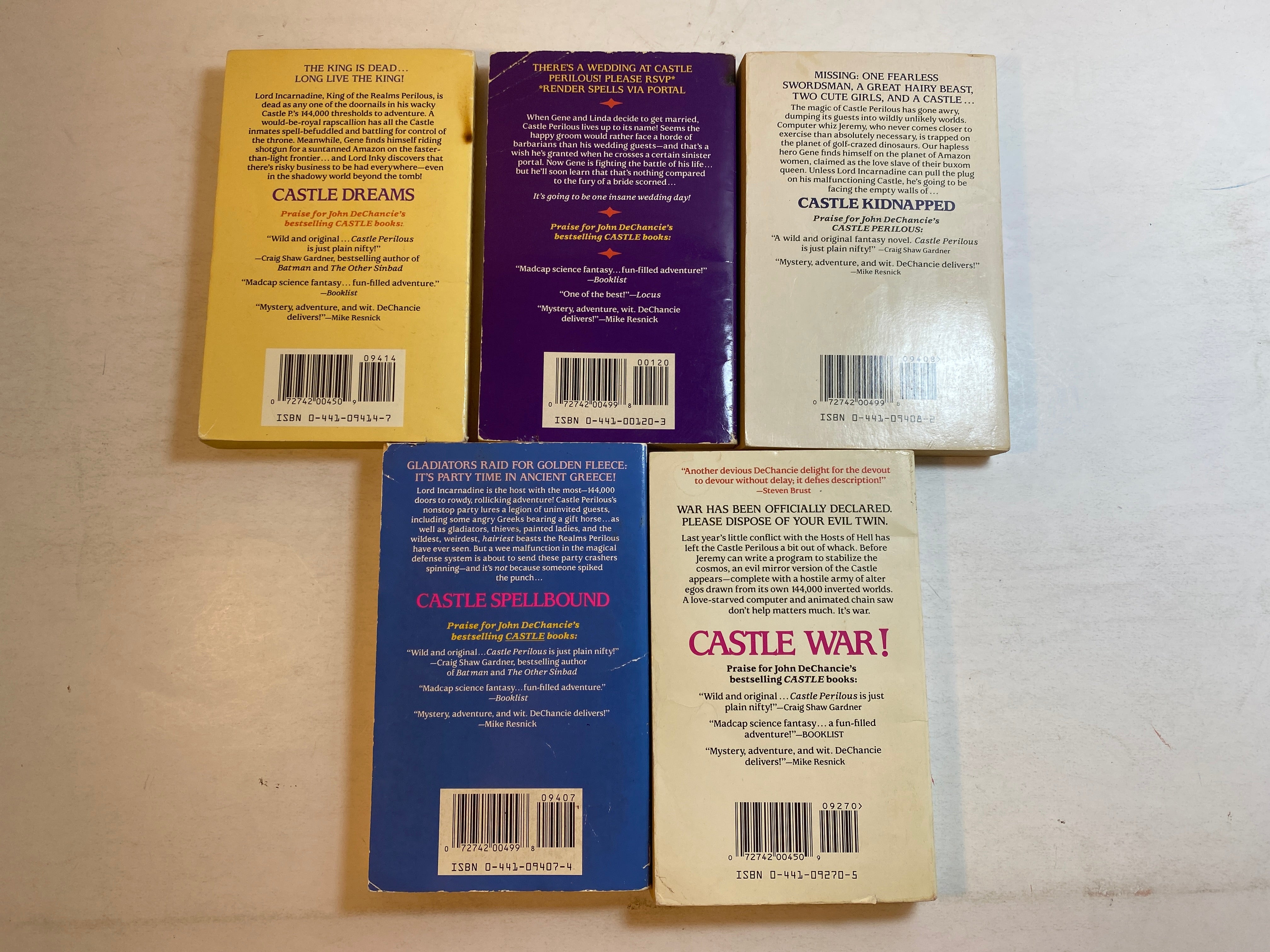 Lot of 5 John DeChancie Castle Series paperback 1989-1994