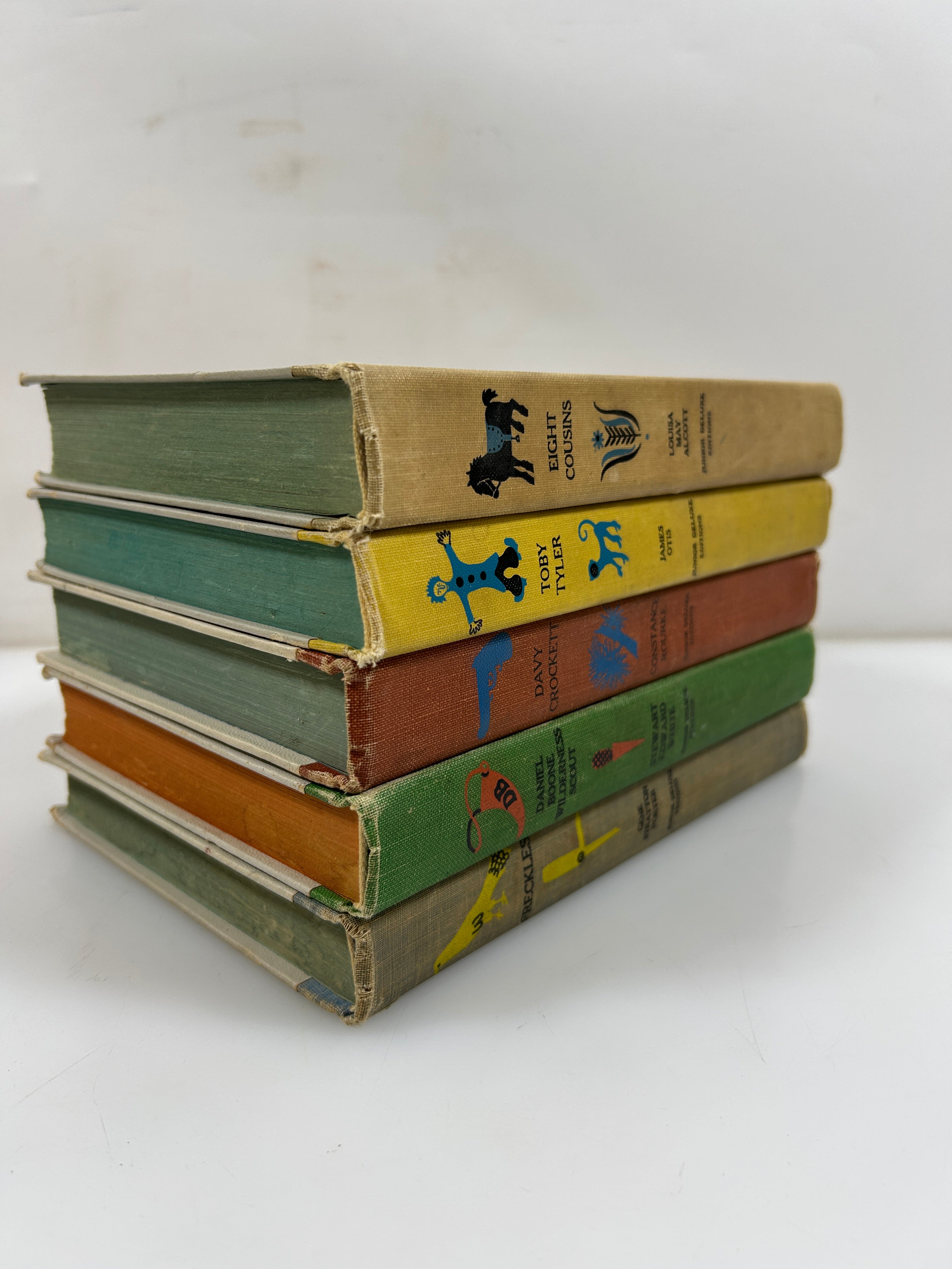 Lot of 5 Junior Deluxe Ed: Children's Classics Doubleday Illustrations 1956-58