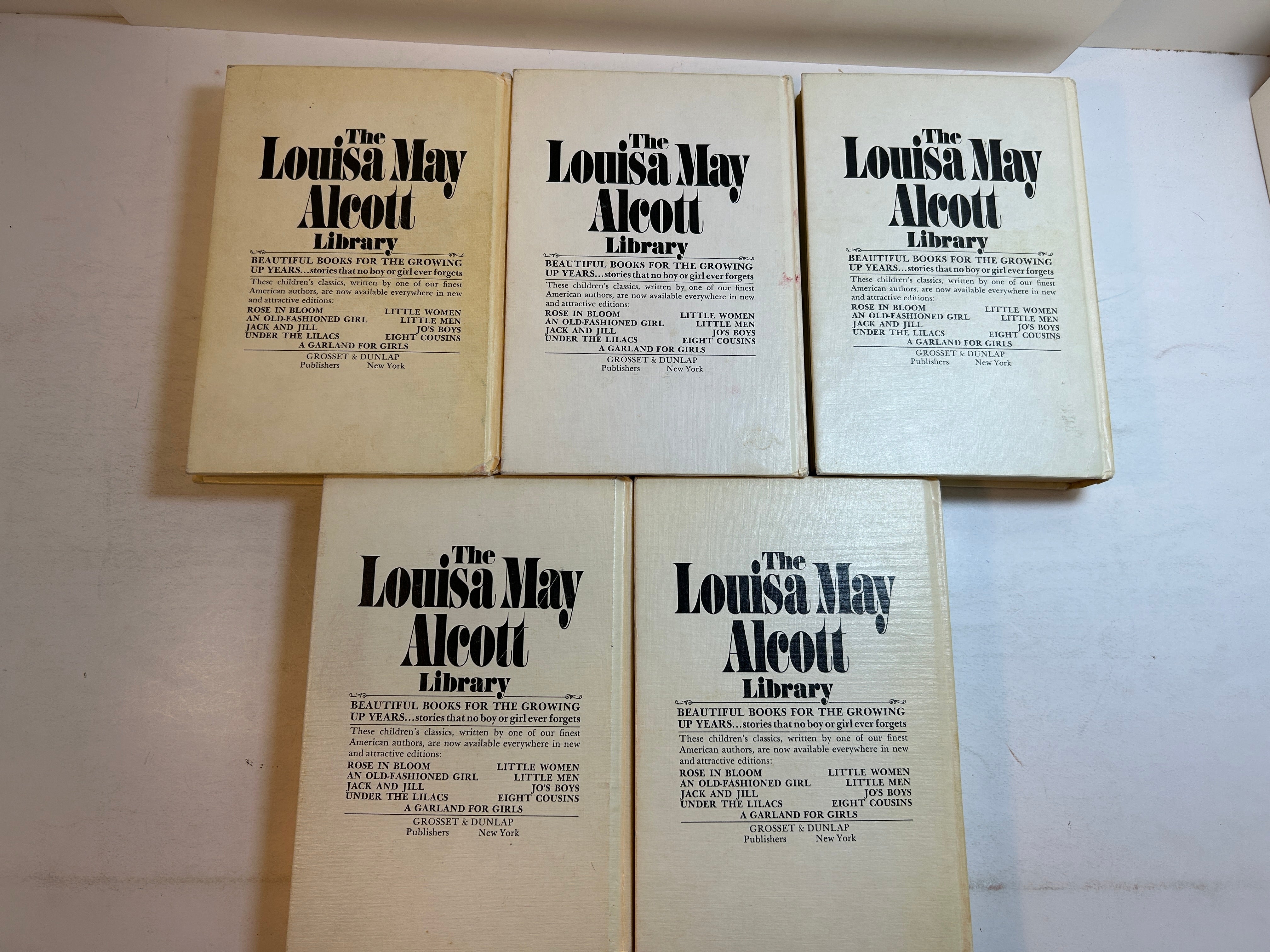 Lot of 5 Louisa May Alcott Novels 1970s Grosset & Dunlap HC